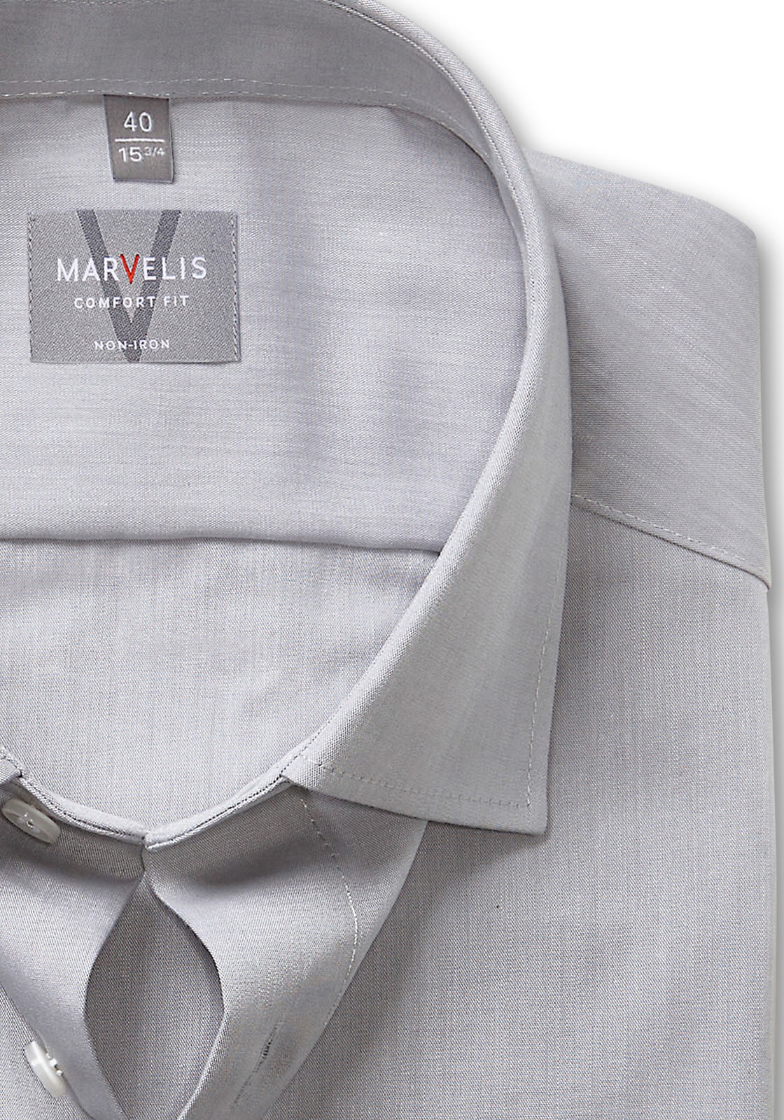 MARVELIS Langarmhemd Businesshemd, comfort fit, New-Kentkragen