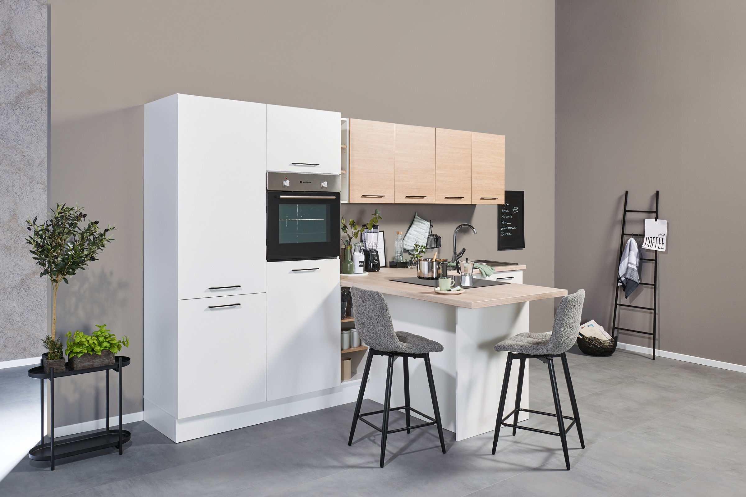 BASIC by Balculina Küchenzeile »Girona B/H/T 325x211x200 cm« Breite 325cm, günstig online kaufen