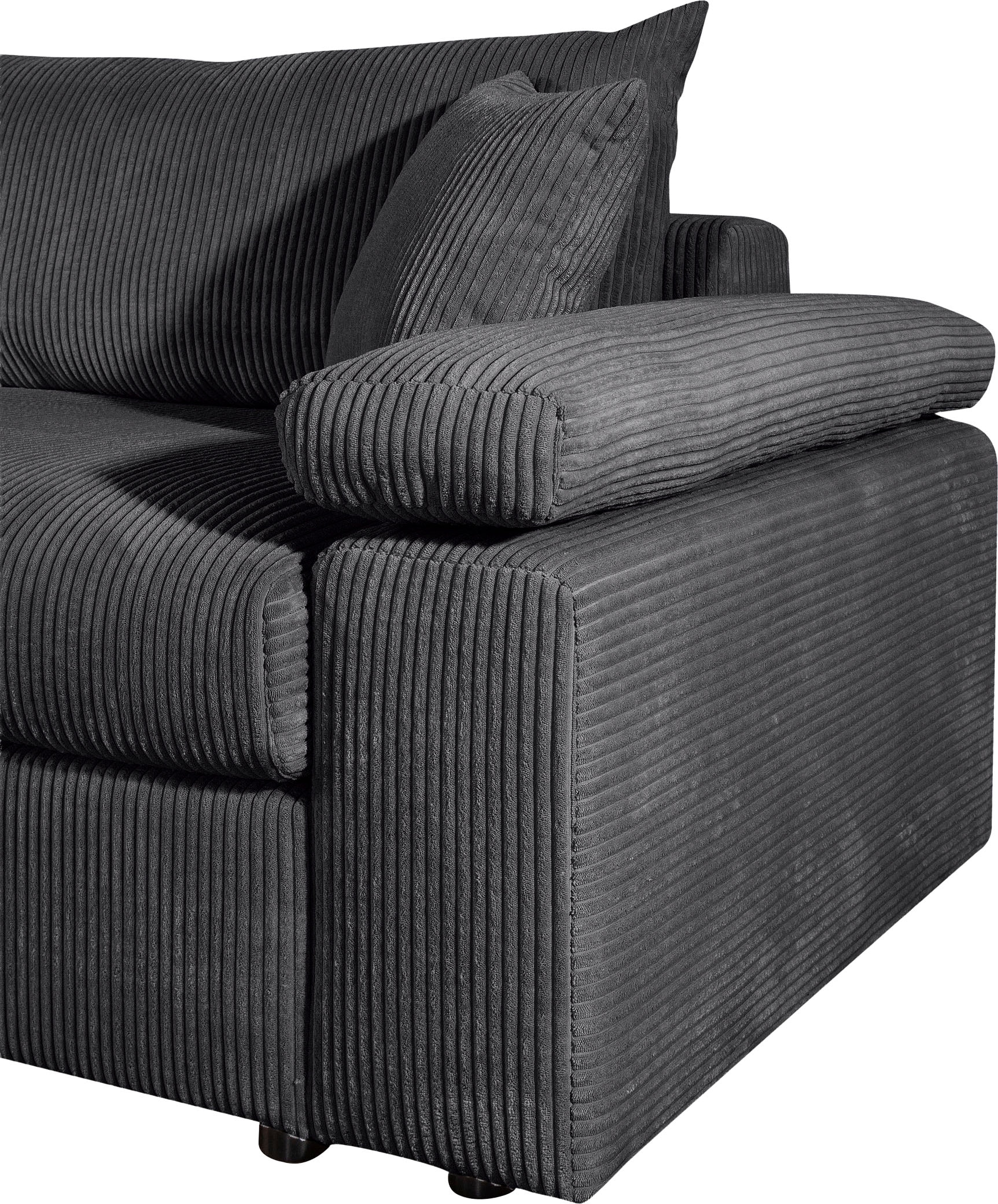 OTTO home Ecksofa »Cosy L-Form, Breite 234 cm, Sitzaufbau im Sandwich-Federkern« mit Kaltschaumauflage, Bezüge in Cord oder Struktur weich wählbar