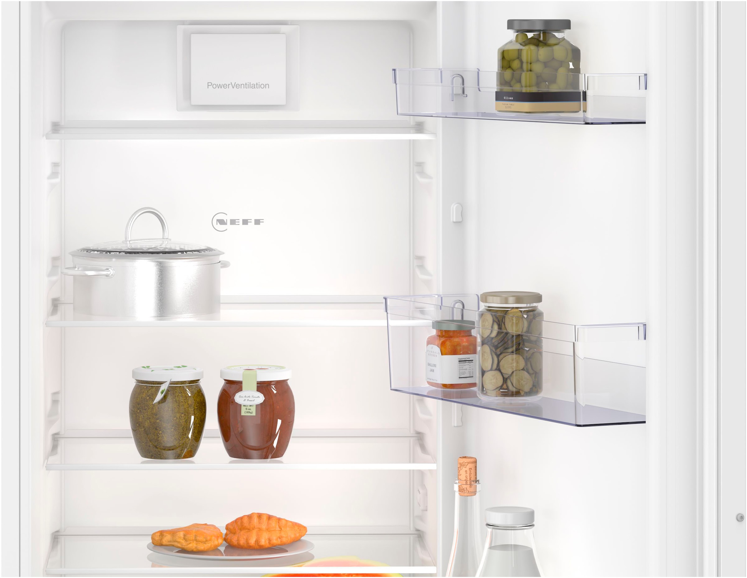 NEFF Einbaukühlschrank »KI2821SE0«, KI2821SE0, 177,2 cm hoch, 54,1 cm breit, Fresh Safe: Schublade für flexible Lagerung von Obst & Gemüse