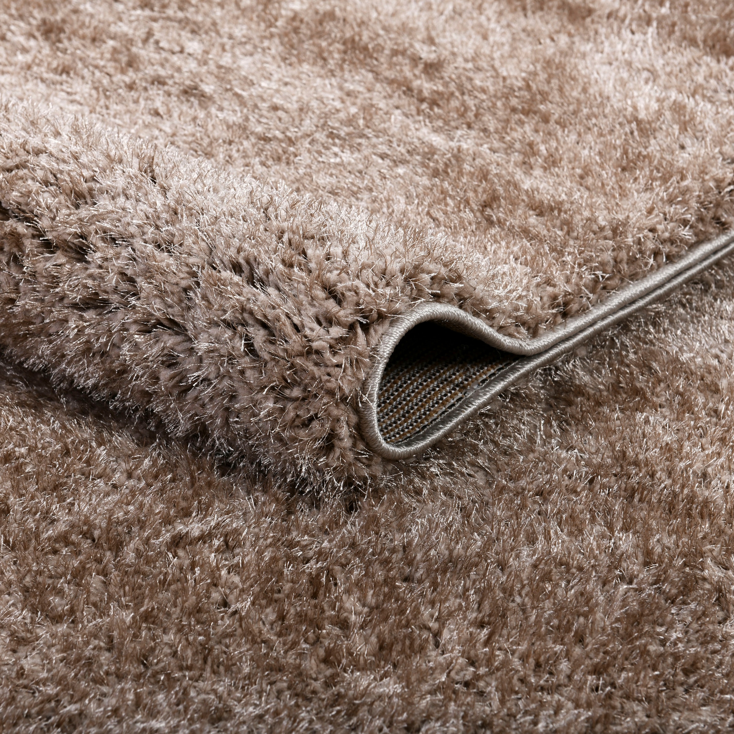 my home Hochflor-Teppich »Malin«, rechteckig, 43 mm Höhe, Shaggy in Uni-Farben, einfarbig, leicht glänzend, besonders weich
