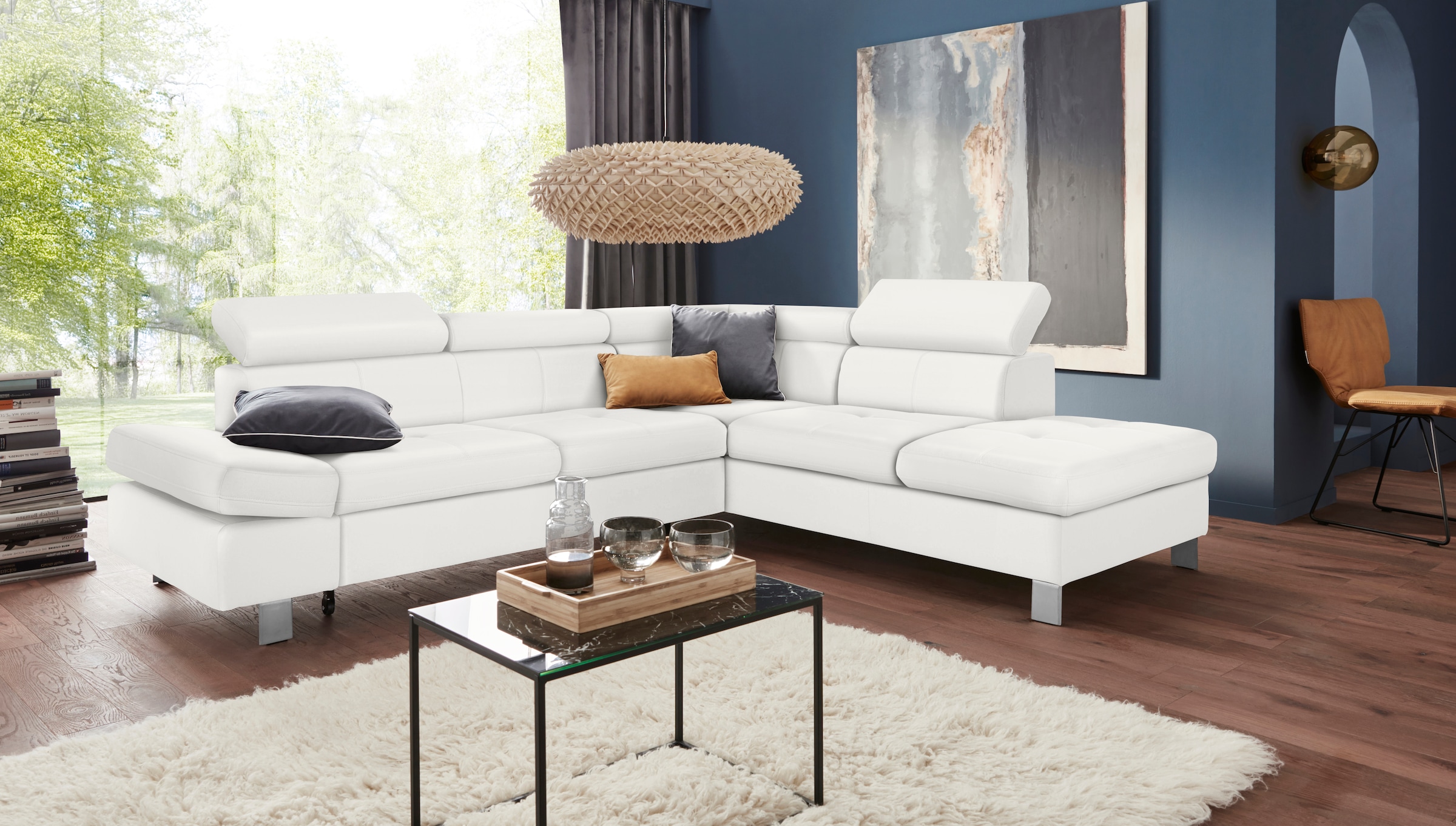 exxpo - sofa fashion Ecksofa »Fiji, L-Form«, mit Kopf- bzw. Rückenverstellu günstig online kaufen