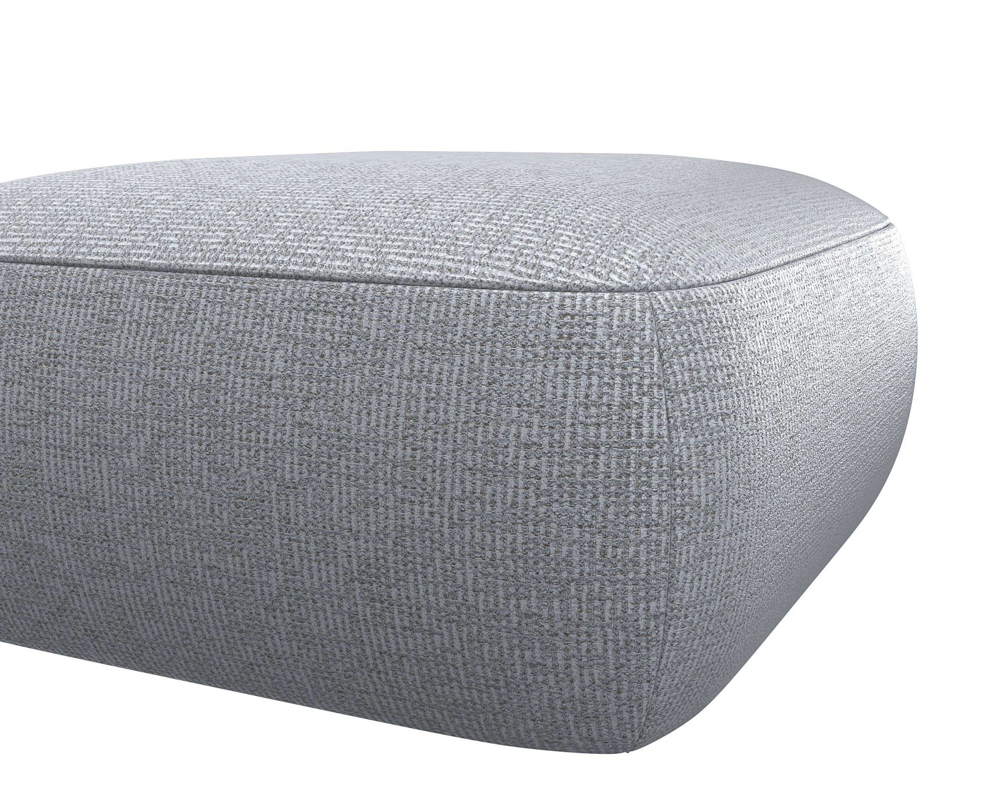 FLEXLUX Pouf »Torino, rund, bodennah, Sitzhocker, Polsterhocker«, Modernes, organisches Hocker-Design, Kaltschaum, Wellenunterfederung