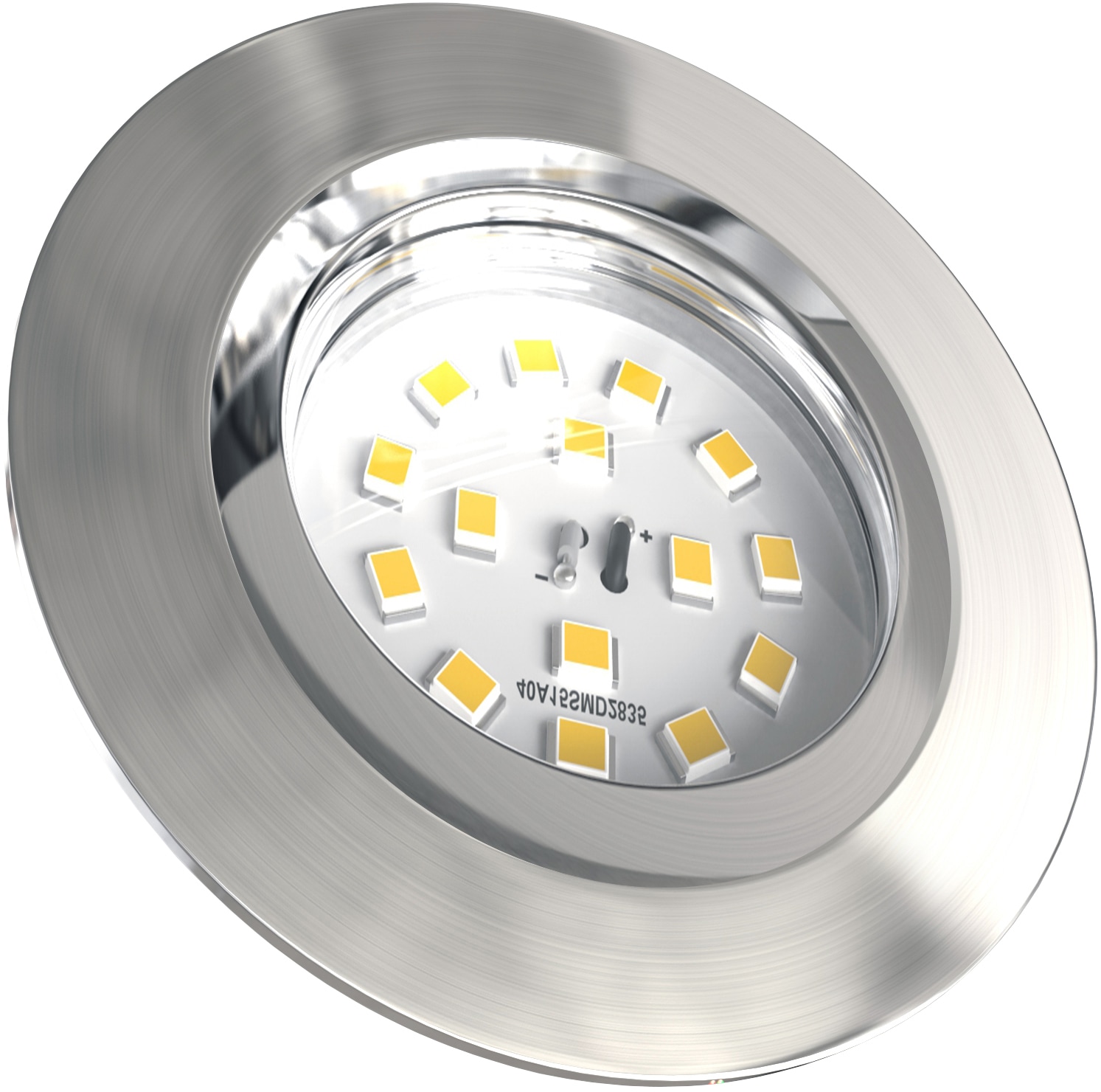 B.K.Licht LED Einbauleuchte »5er Set Einbaustrahler, Dimmbare Deckenstrahler, flache Spots«, 5 flammig, Leuchtmittel LED-Board | LED fest integriert, 3.000K, 470Lm, 5,5W, Kunststoff, 8,2 x 2,8 cm, Nickel