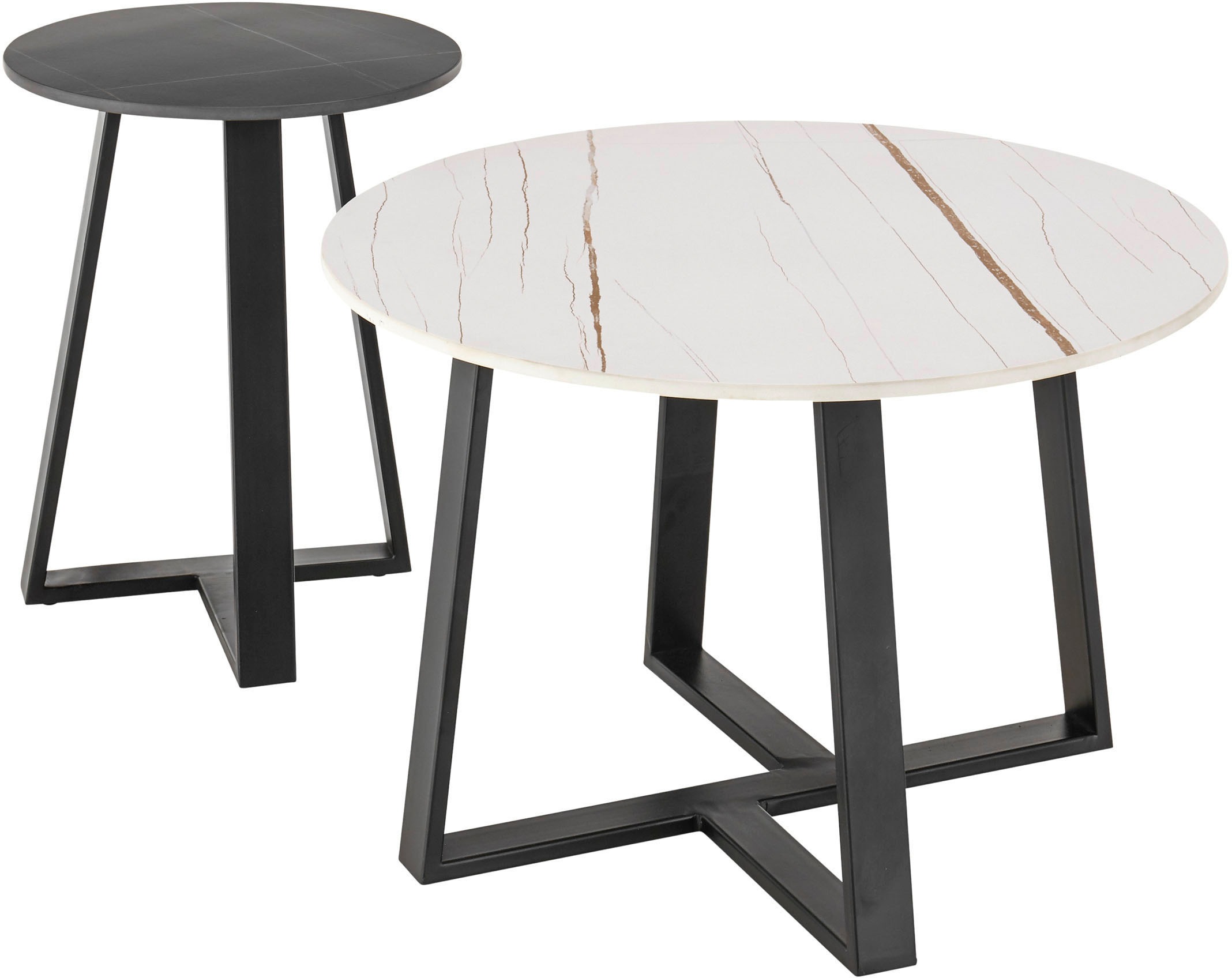 Stolkom Couchtisch »Jason«, 2-er Set Keramik weiß und schwarz günstig online kaufen