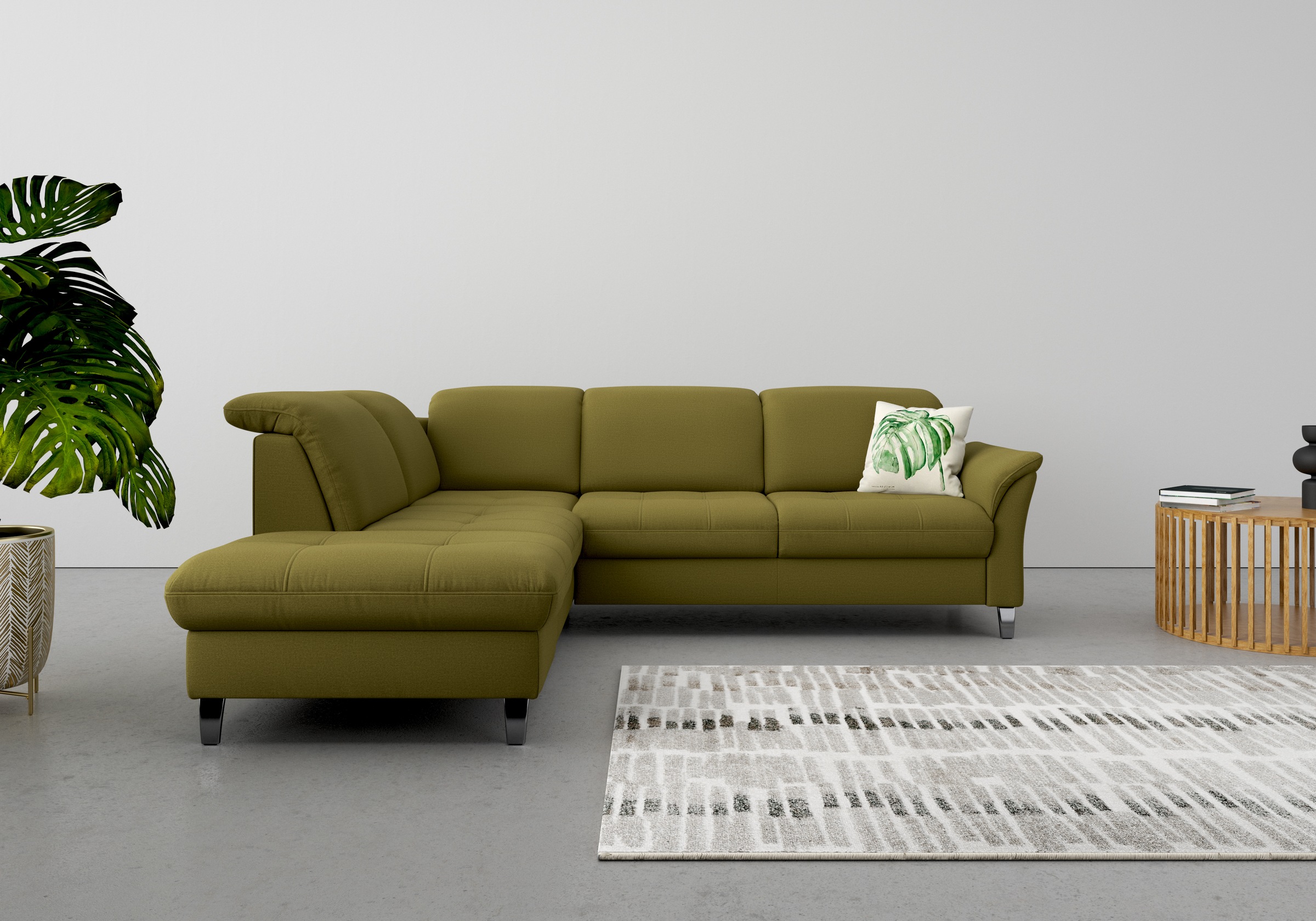 sit&more Ecksofa »Maggiore L-Form«, wahlweise mit Kopfteilverstellung, Bettfunktion und Stauraum