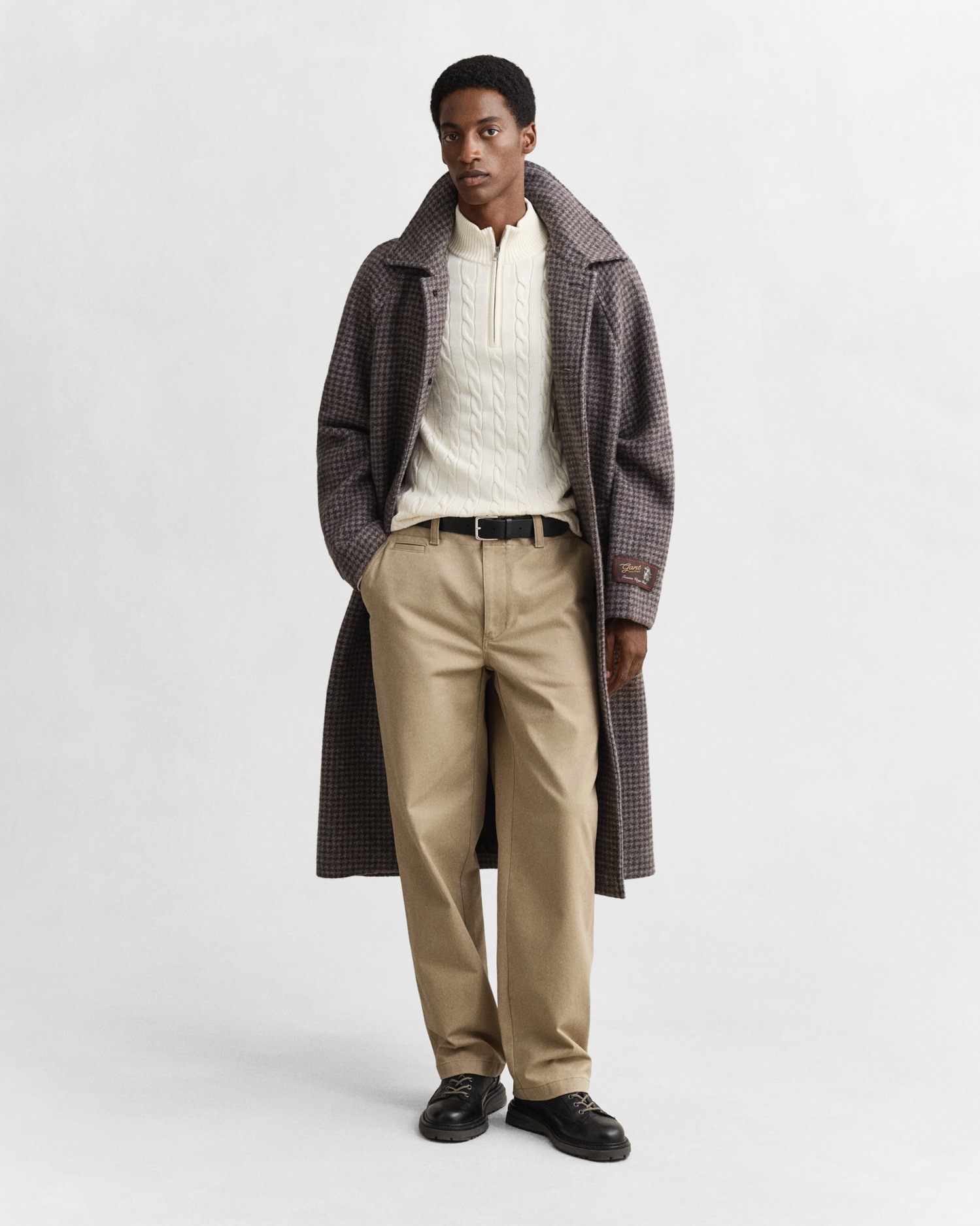 Gant Strickpullover »COTTON CABLE HALF ZIP« Mit Rundhalsausschnitt