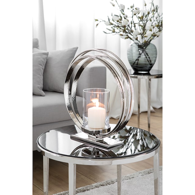 Fink Kerzenhalter »COLETTE«, aus Aluminium und Glas, Stumpenkerzenhalter, Höhe  ca. 44 cm online kaufen