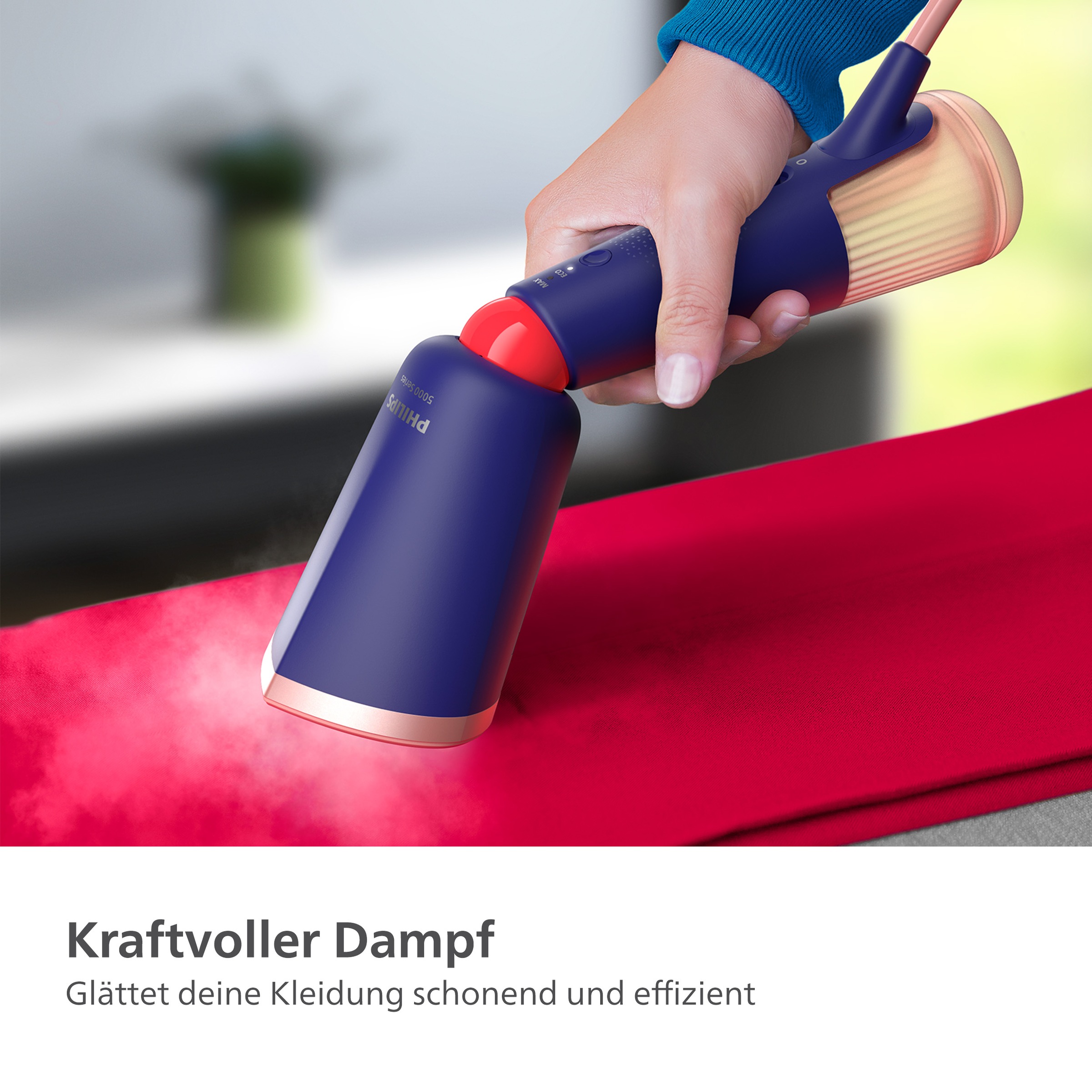 Philips Dampfbürste »STH5030 "Styler", 120 ml und 200 ml Wassertank, Metallplatte«, 1400 W, Steamer im schlanken Design; 2-in-1 Handschuh, Tasche, Stylemat inkl.