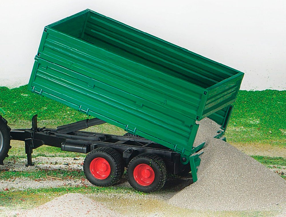 Bruder® Spielfahrzeug-Anhänger »Tandem-Transportanhänger 37 cm m Aufsteckbordwand (02010)«, Made in Europe