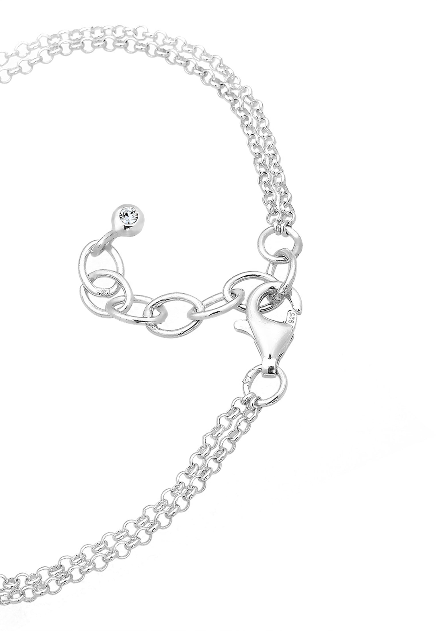 Elli Armband »Halbmond Sterne Galaxy Kristalle 925 Sterling Silber«