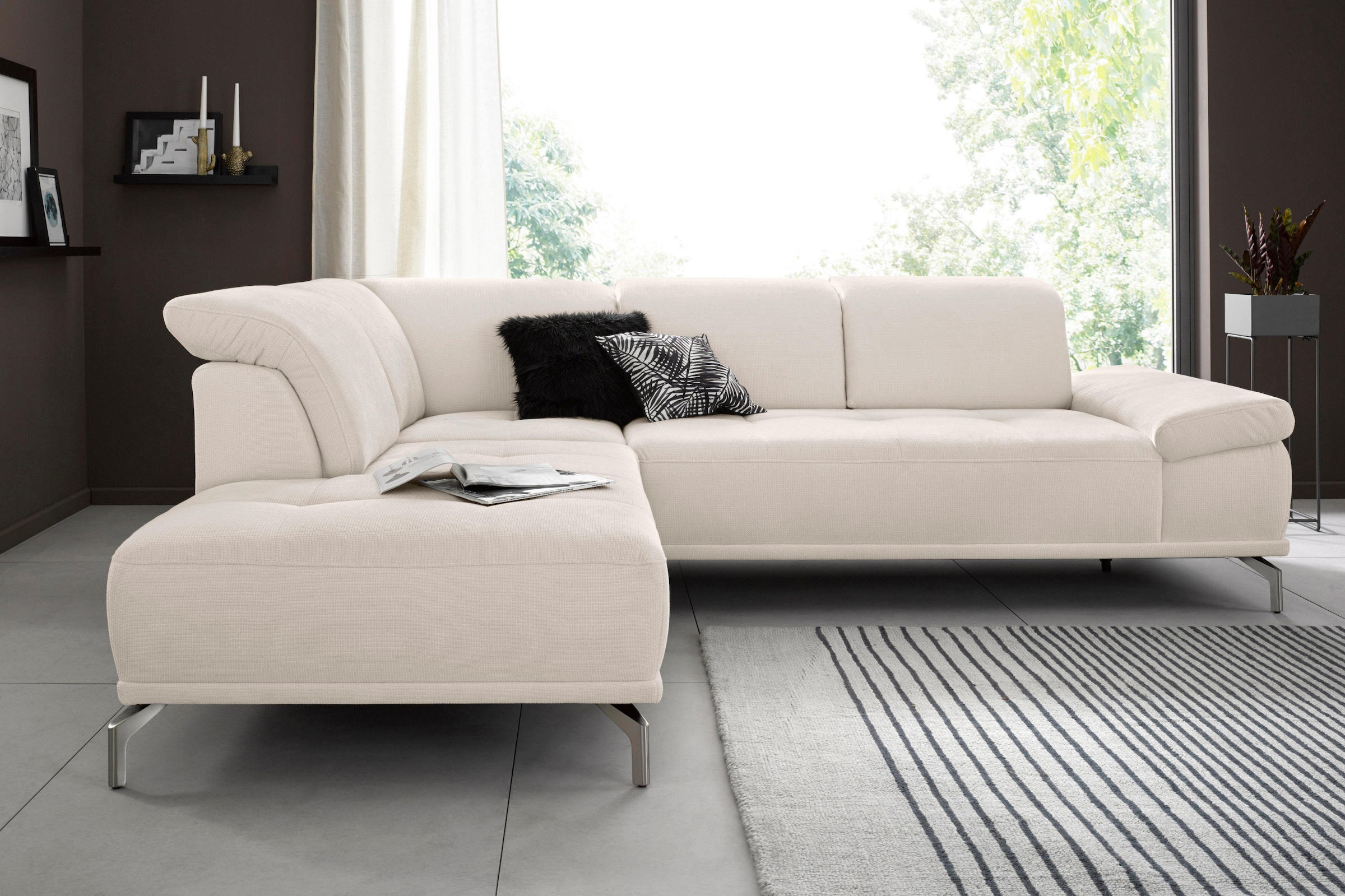 Places of Style Ecksofa »Caluna«, Inkl.Sitztiefenverstellung, wahlweise mit günstig online kaufen