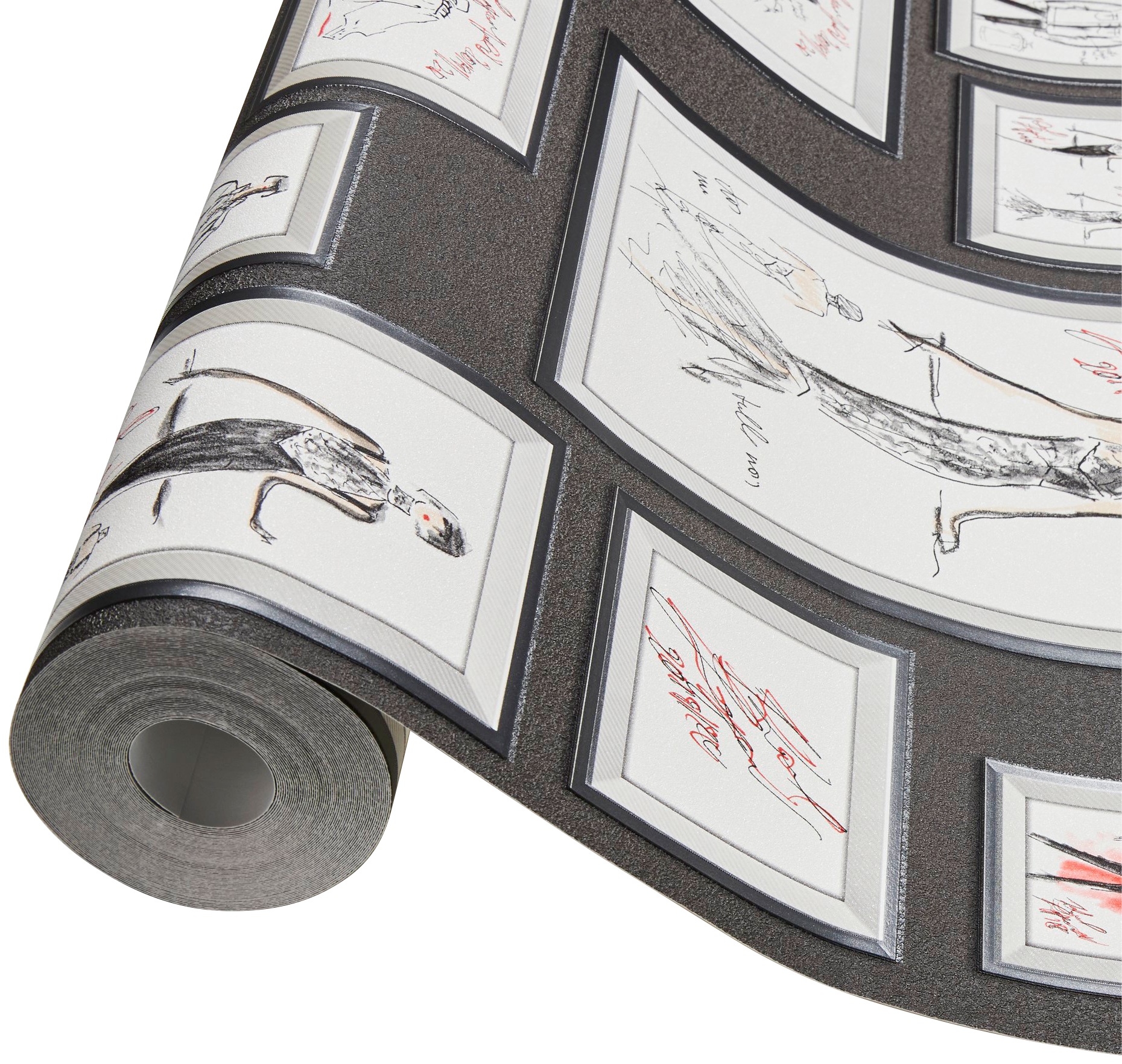 Architects Paper Vliestapete »Sketch«, Strukturmuster-gemustert-Motiv, Bilderrahmen Tapete Tapete Designer Tapeten Wohnzimmer Schlafzimmer
