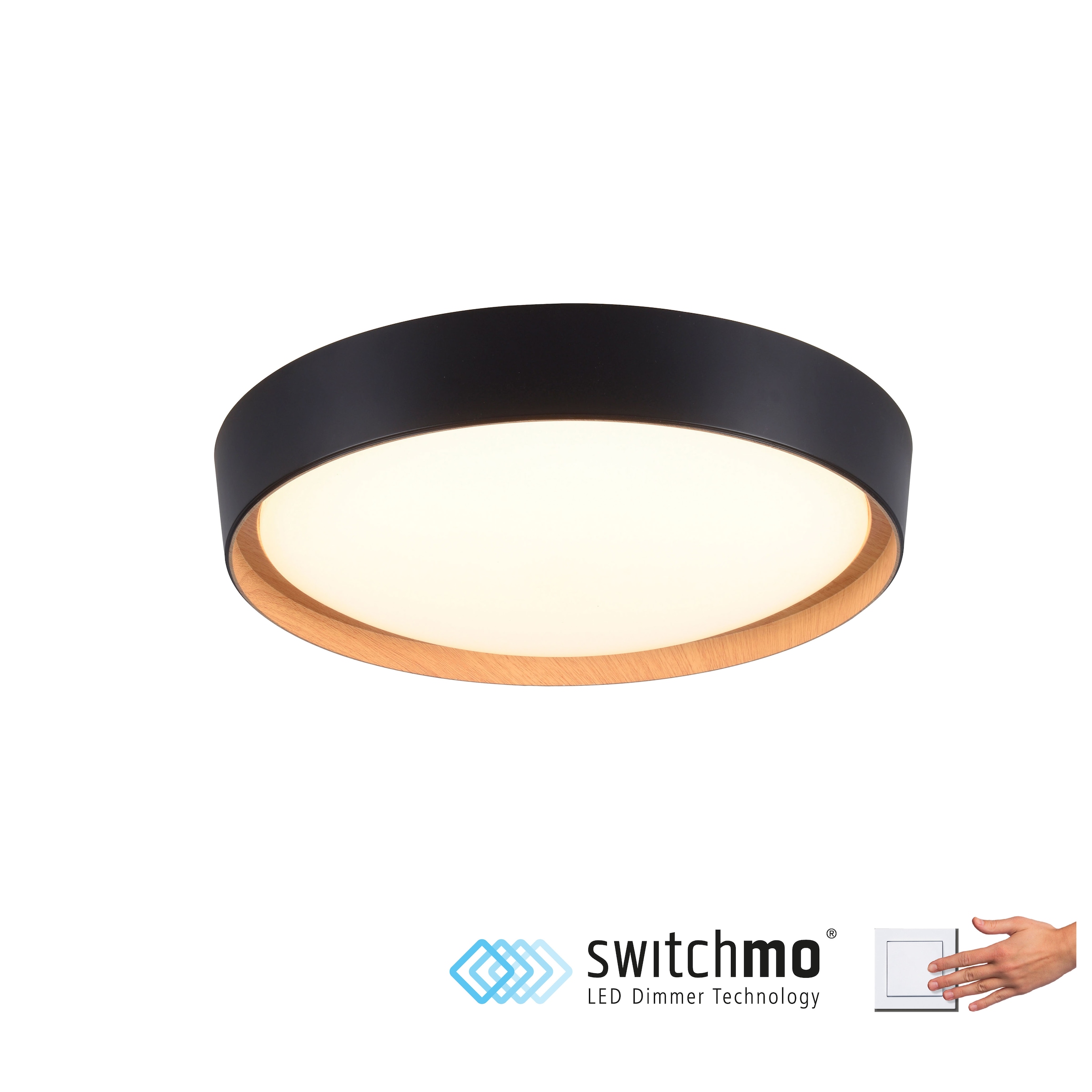 JUST LIGHT Deckenleuchte »EMILIA«, 1 flammig, Leuchtmittel LED-Board | LED fest integriert, LED, dimmbar, Switchmo, dimmbar, Switchmo