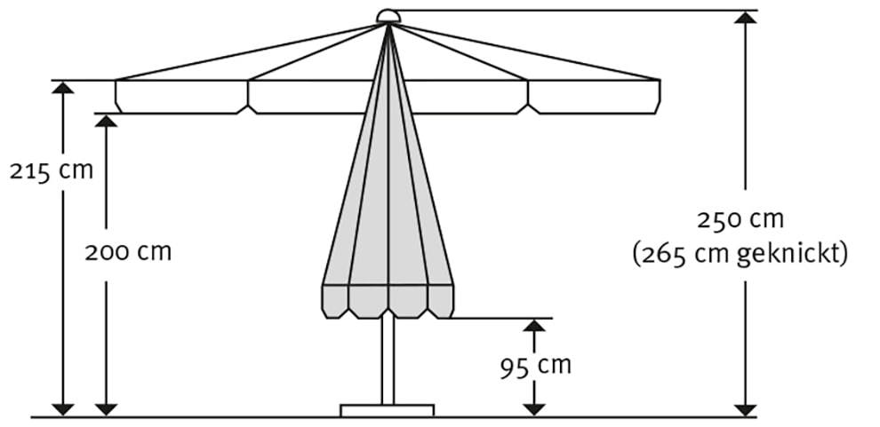 Schneider Schirme Marktschirm »Orlando«, Durchmesser 270 cm, natur, rund, ohne Schirmständer