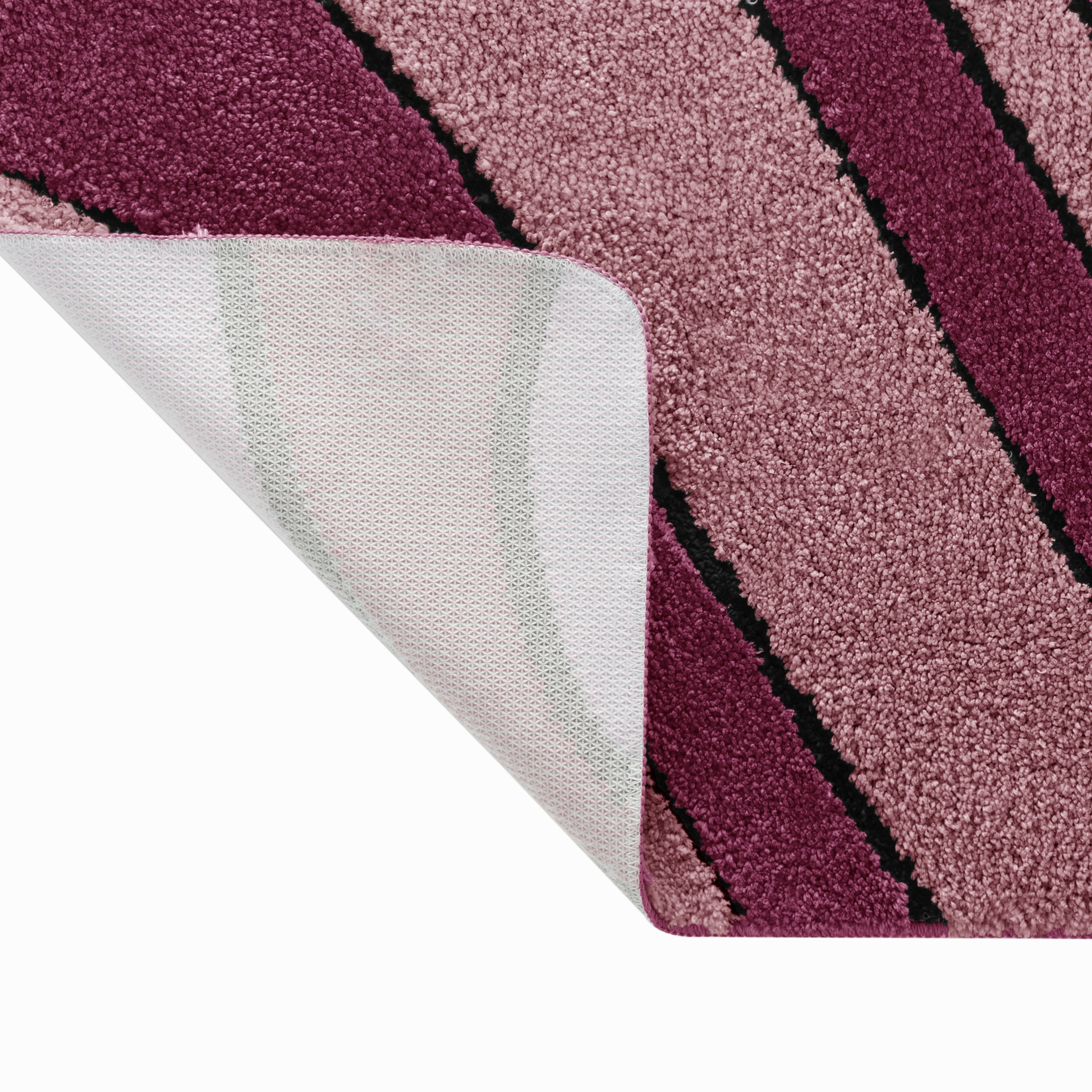 my home Badematte »Anna, Badvorleger, Badezimmer Teppich«, rutschhemmend beschichtet, fußbodenheizungsgeeignet-schnell trocknend, Badteppich, Hoch Tief Effekt, Modern, Weich, Wellen