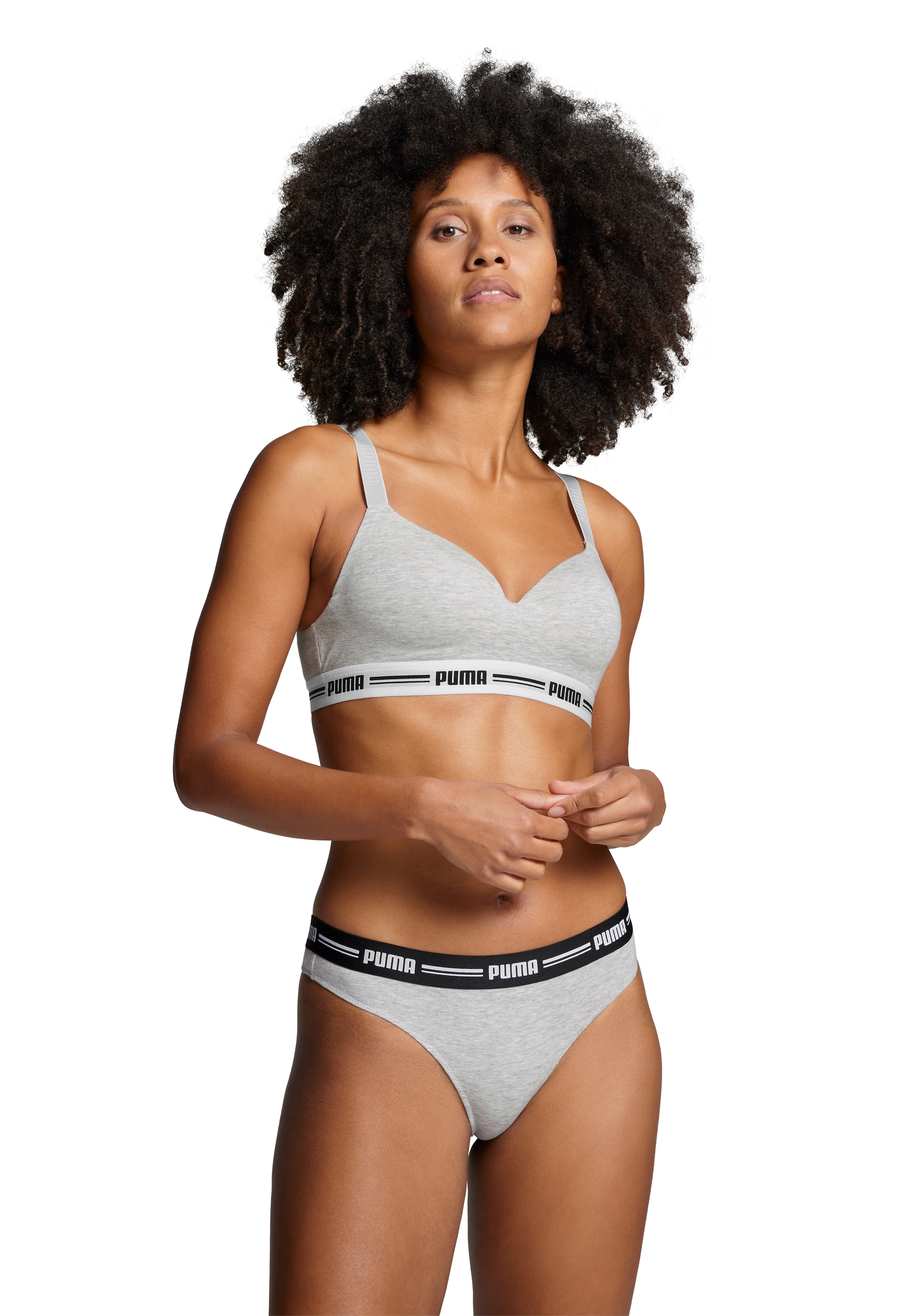 PUMA String »PUMA WOMEN STRING 2P HANG«, (2er Pack), Mit elastischem Logobund