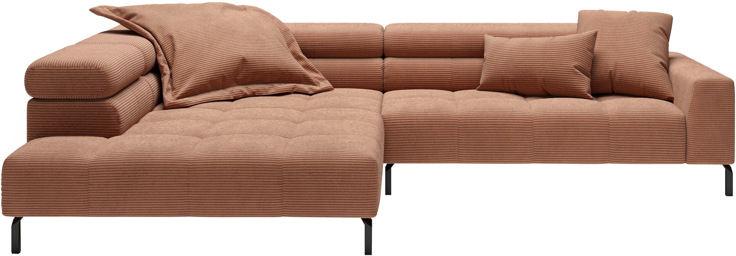 Places of Style Ecksofa »Cleveland, L-Form, incl. Kopfteilverstellung, Brei günstig online kaufen