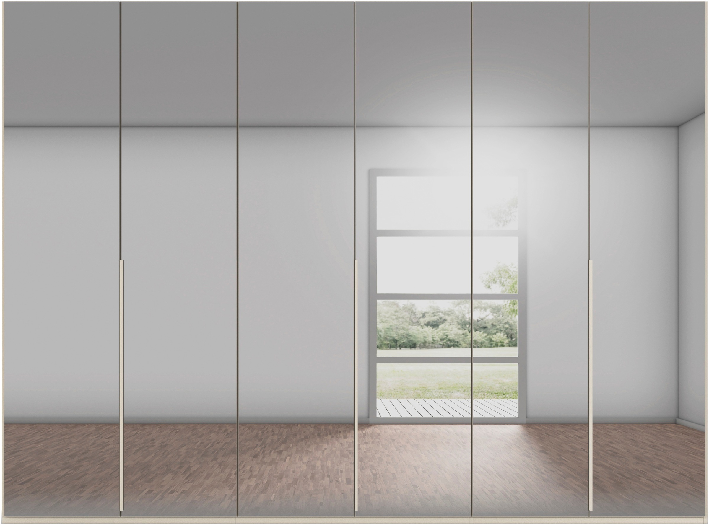 LeGer Home by Lena Gercke Kleiderschrank »Schrank Garderobe Ankleide Schlafzimmer Flur Serina«, (in 3 verschiedenen Ausstattungen BASIC/CLASSIC/PREMIUM), in 6 Breiten (101 - 401 cm) mit Front Glas oder Dekor MADE IN GERMANY