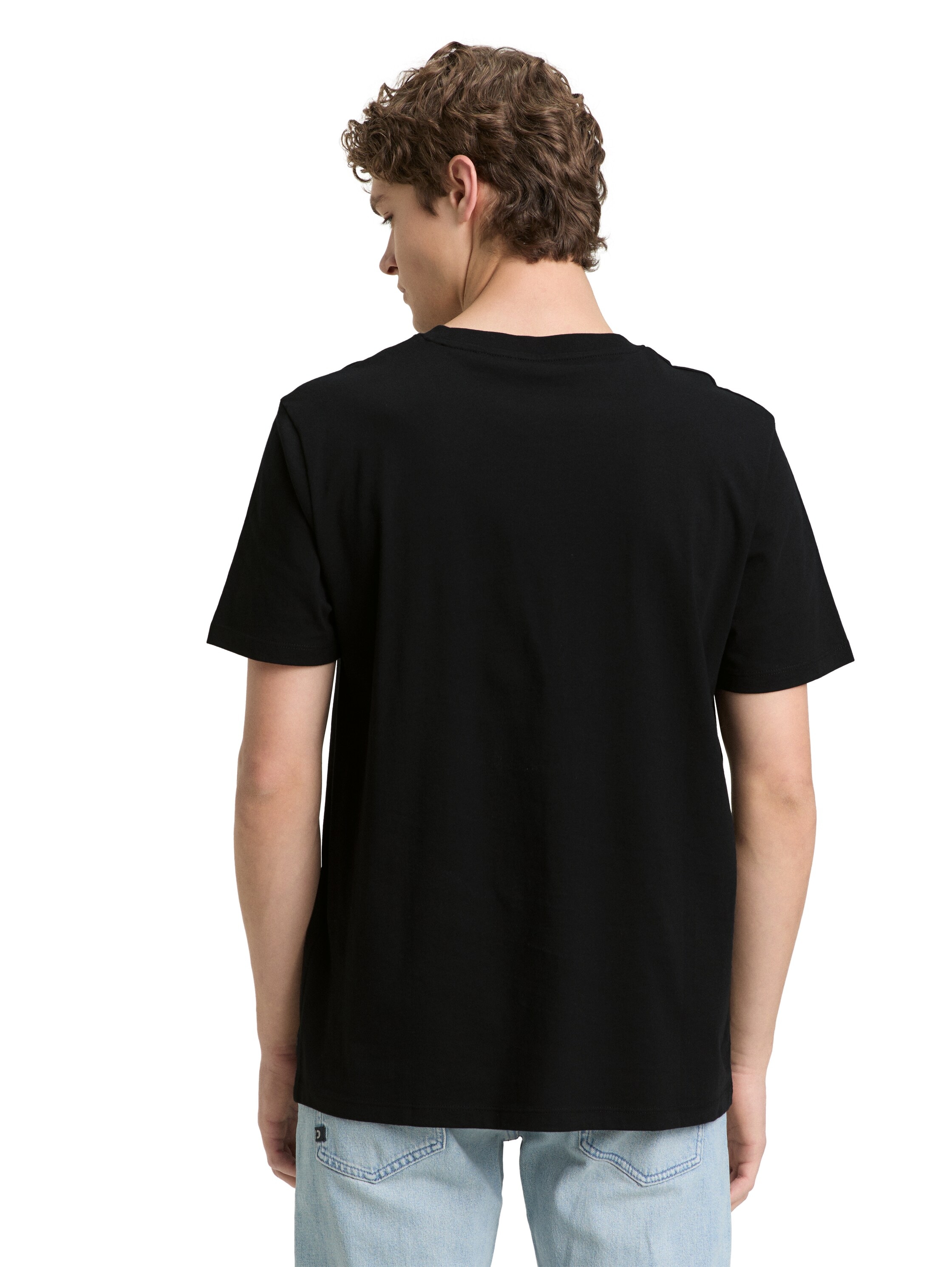 TOM TAILOR Denim Kurzarmshirt mit Logo-Print