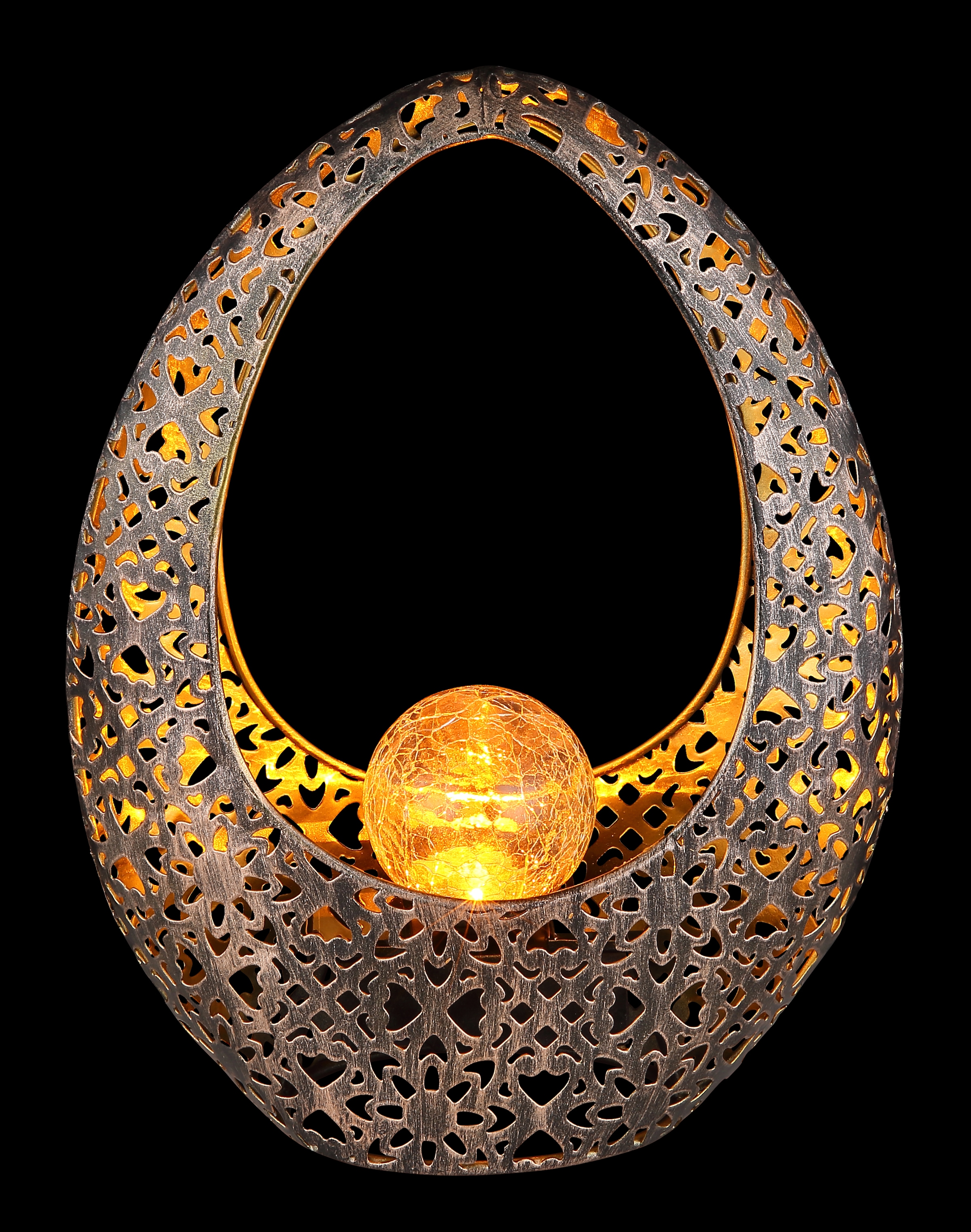 GLOBO LIGHTING LED Solarleuchte »SOLARLEUCHTE METALL BRONZEFARBEN, 1XLED« LED-Modul 1 Stk. Warmweiß Solar Garten Terrasse Außenbeleuchtung Dekoleuchten