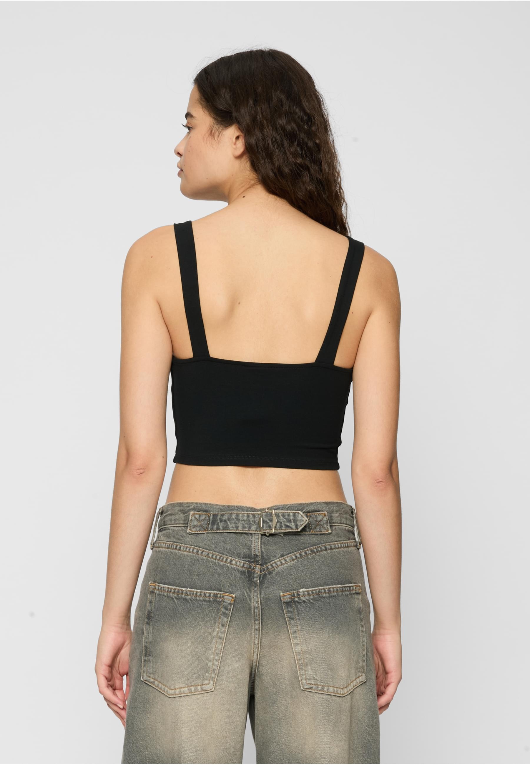 URBAN CLASSICS T-Shirt »Urban Classics Damen Ladies Cropped Top 2-Pack« 1 Stk.