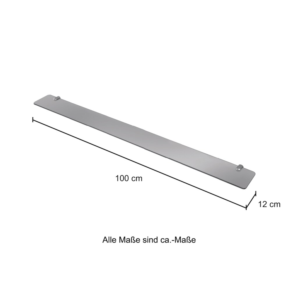 welltime Regal »Glasregal«, Glasablage in 3 verschiedenen Breiten 60 cm, 80 cm & 100 cm