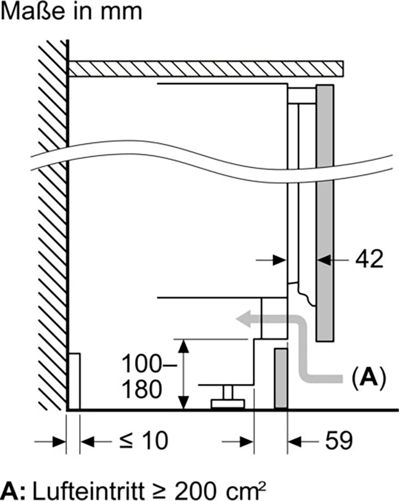 Constructa Einbaukühlschrank »CK101VFE0«, CK101VFE0, 82 cm hoch, 59,8 cm breit