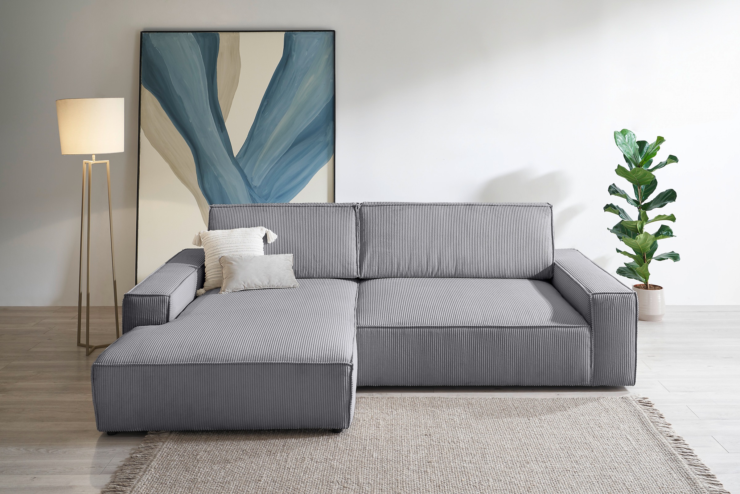 Home affaire Ecksofa "NEU: SHERWOOD XXL 284, Big-Sofa L-Form, tiefe Sitzflä günstig online kaufen