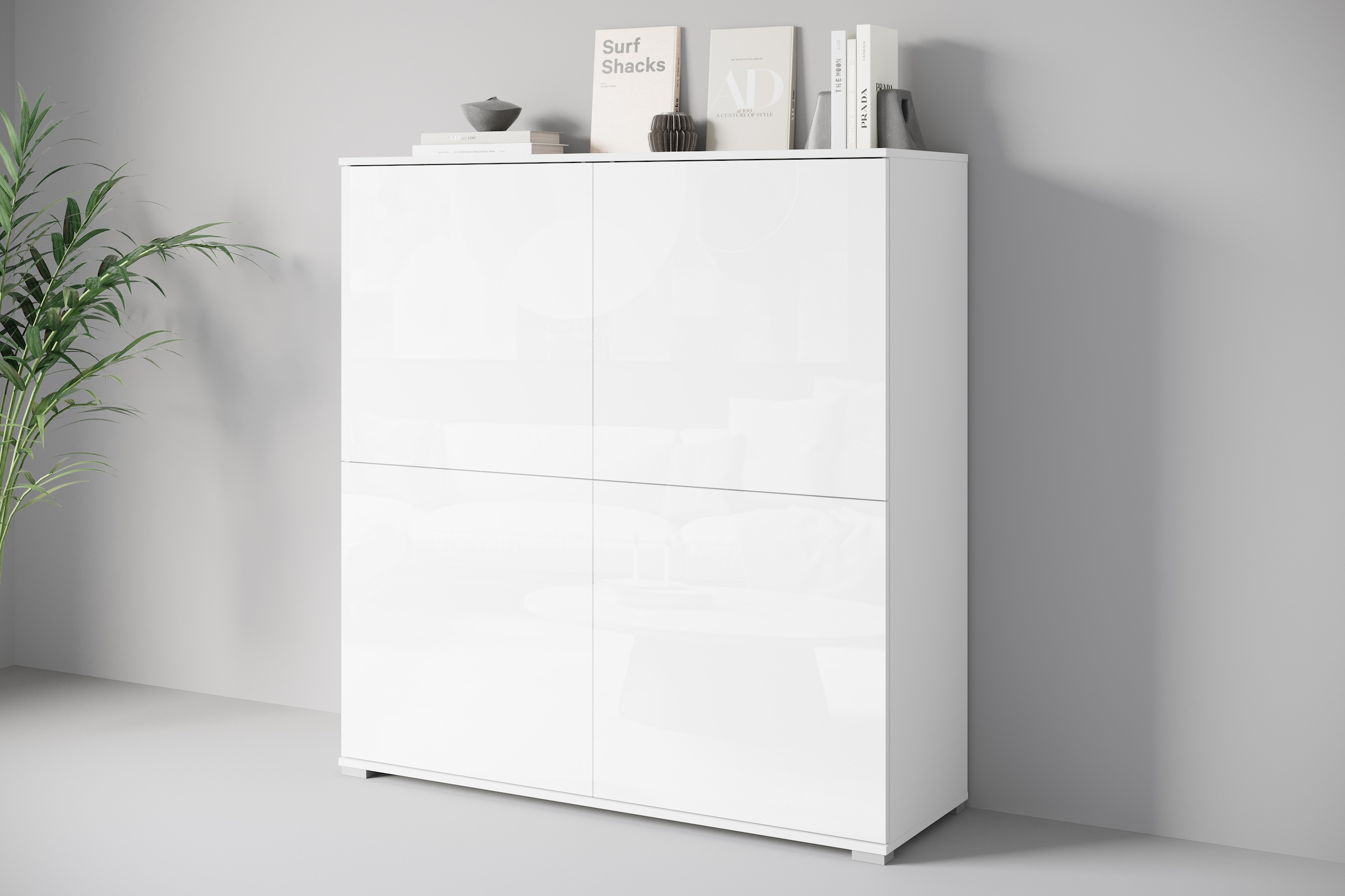 INOSIGN PC-Schrank »Kenia, Sekretär, Home Office«, (1 St.), Mit Push-to-open, Tastaturauszug und praktischem Stauraum