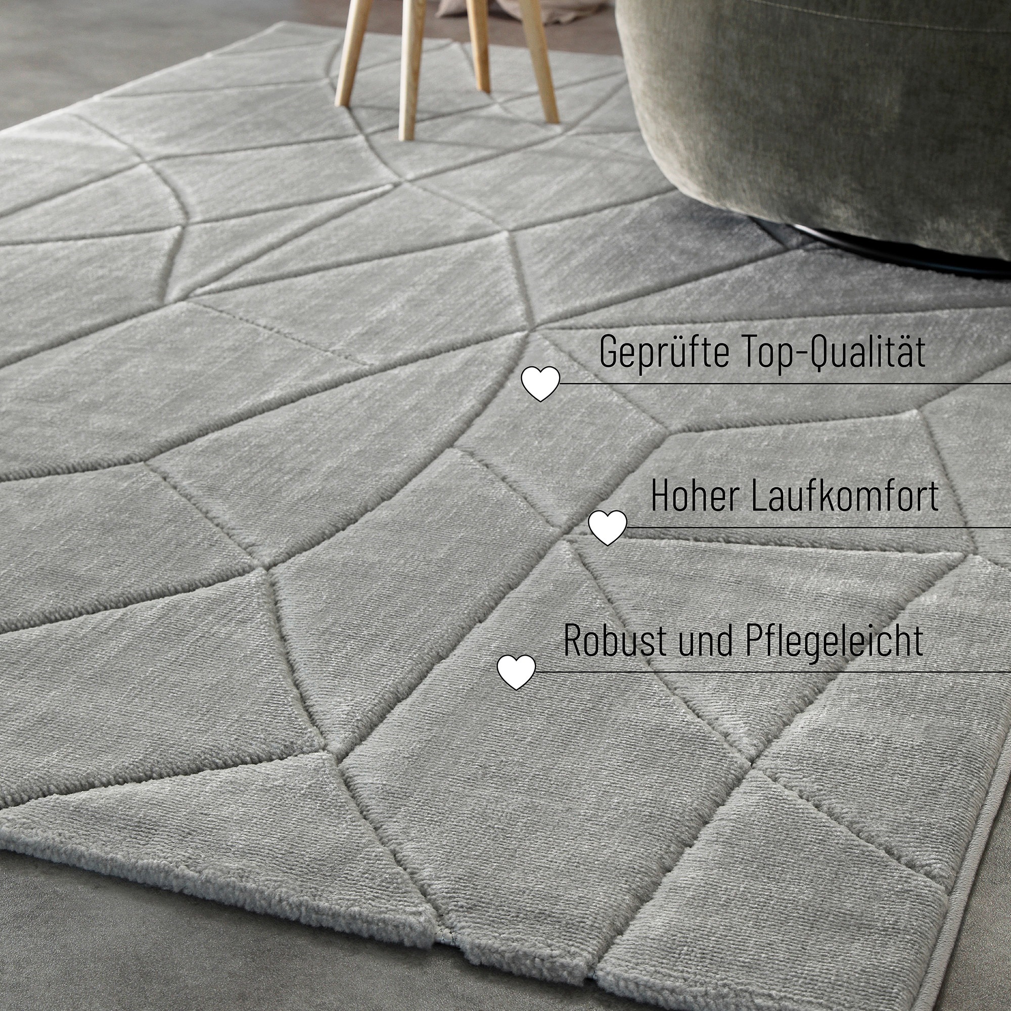 Wecon home Teppich »Unplugged, auch in quadratischer Form«, rechteckig, 10 günstig online kaufen