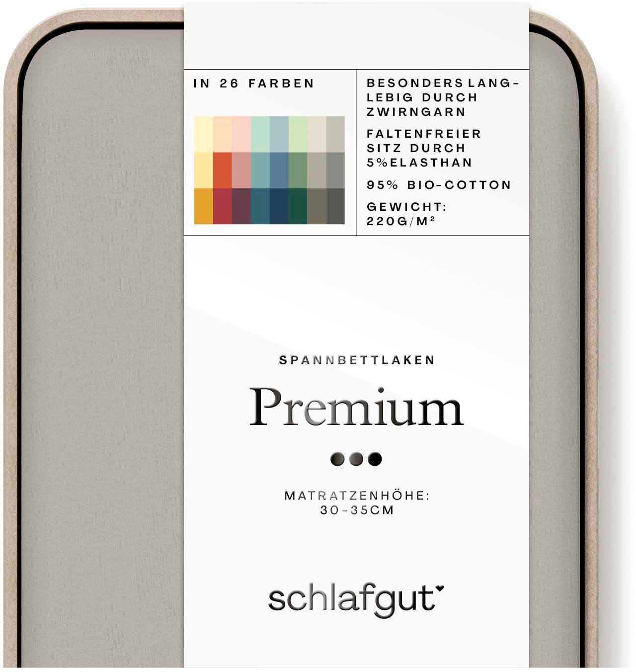 Schlafgut Spannbettlaken »Premium«, Zero Waste Verpackung, PREMIUM Qualität günstig online kaufen