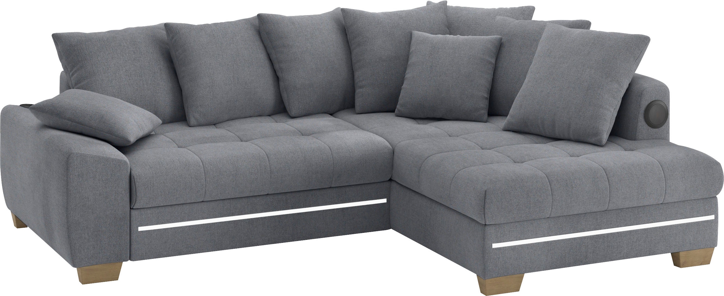 Mr. Couch Ecksofa »Nikita II, L-Form«, mit Kaltschaum, RGB-LED, Soundsystem günstig online kaufen