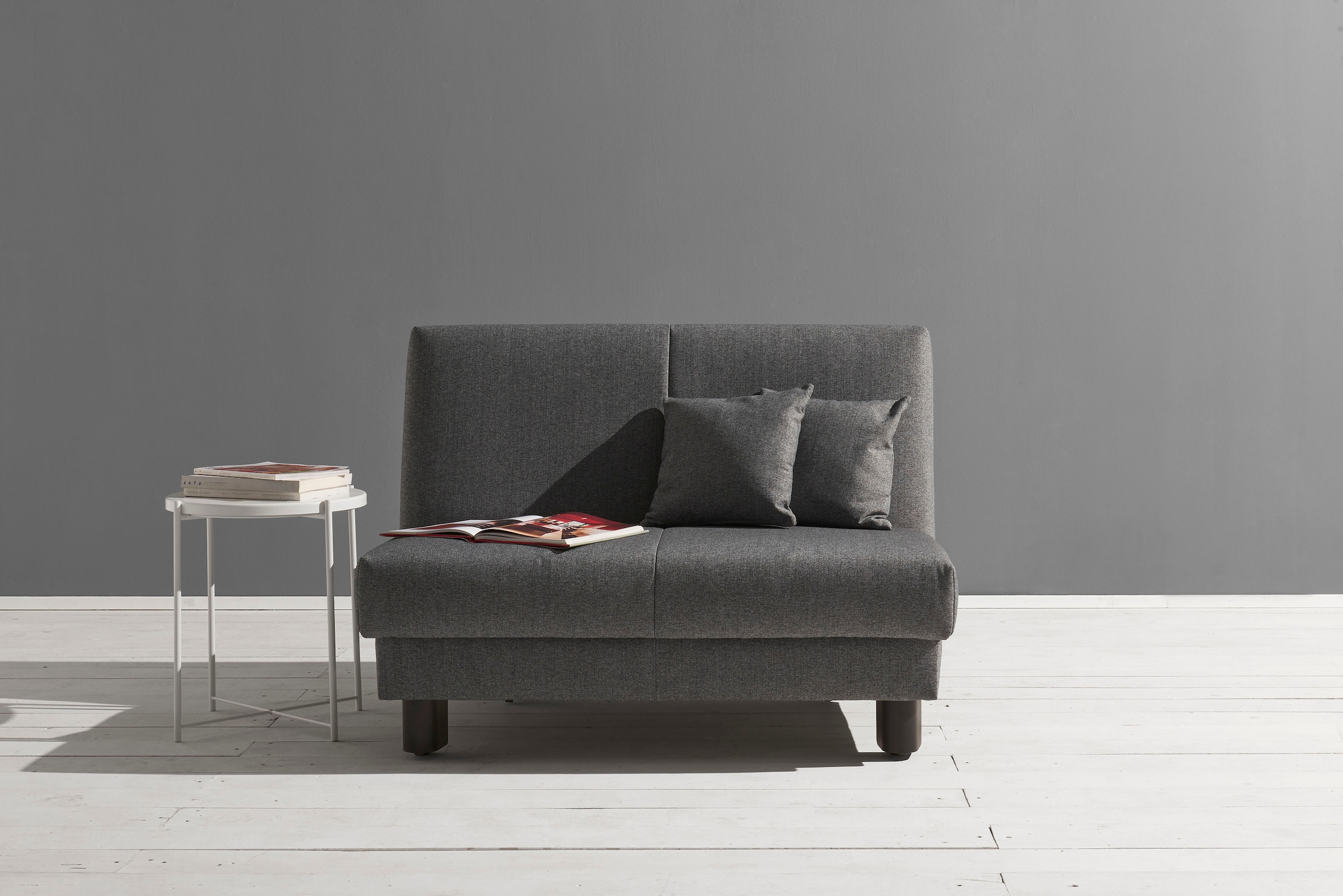 ell + ell Schlafsofa »Enny«, Liegefläche Breite 120 oder 140 cm, Liegehöhe 40 cm, Füße schwarz