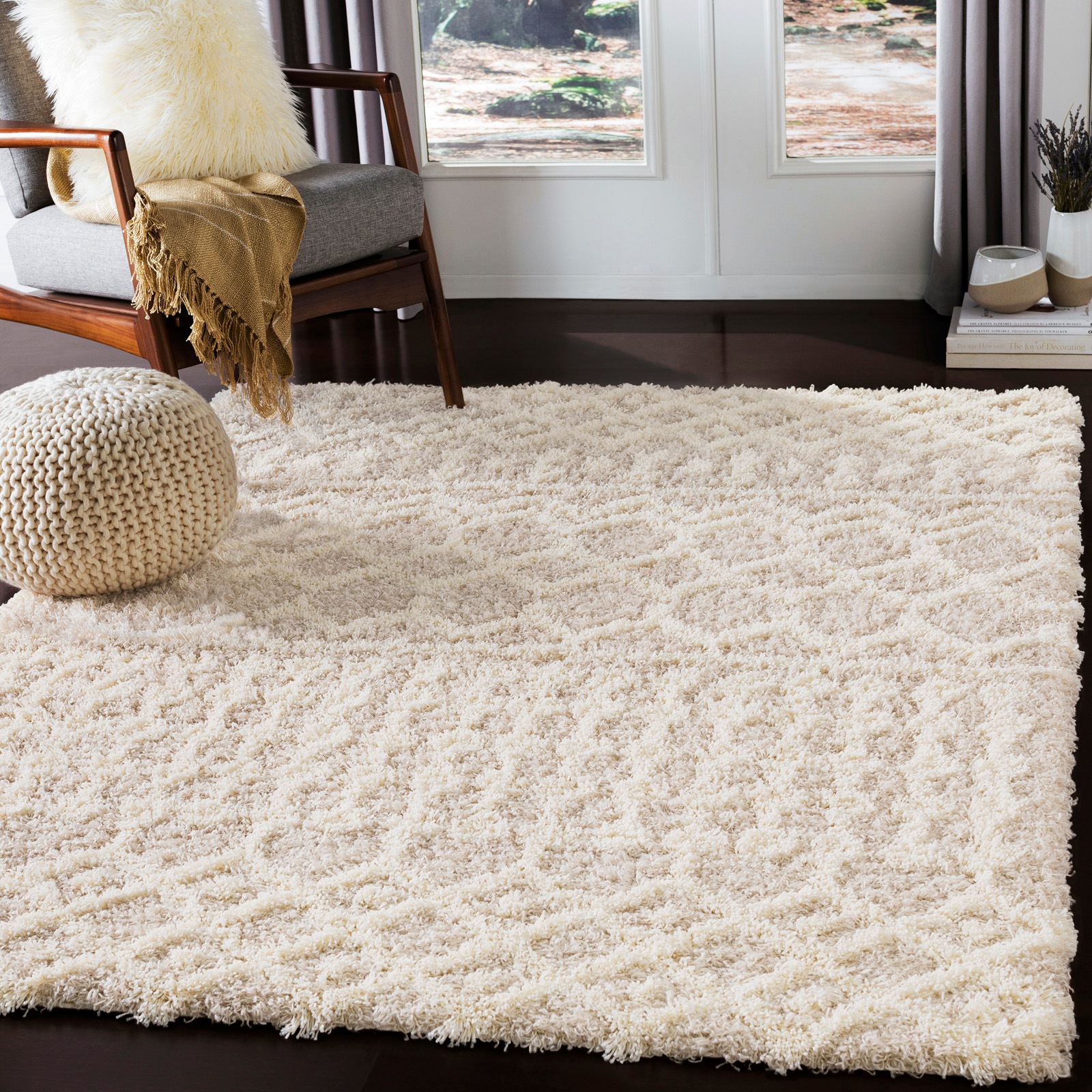 Livabliss Hochflor-Teppich »Dubai« Rechteckig 52 Mm Höhe Shaggy Hochflorteppich, , Flauschiger, Boho Wohnzimmerteppich/Läufer