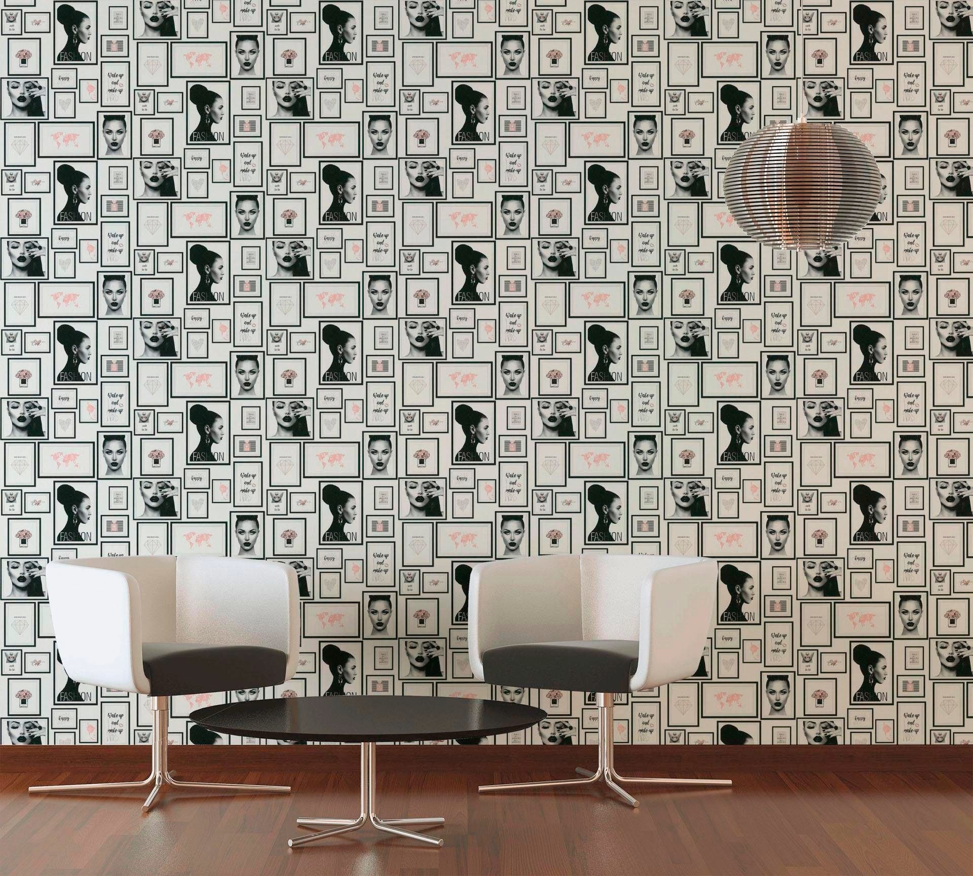 living walls Vliestapete »Metropolitan Stories Lola Paris«, Motiv-abstrakt-naturalistisch, Moderne Tapete Bildertapete Tapeten Wohnzimmer Schlafzimmer Küche Flur