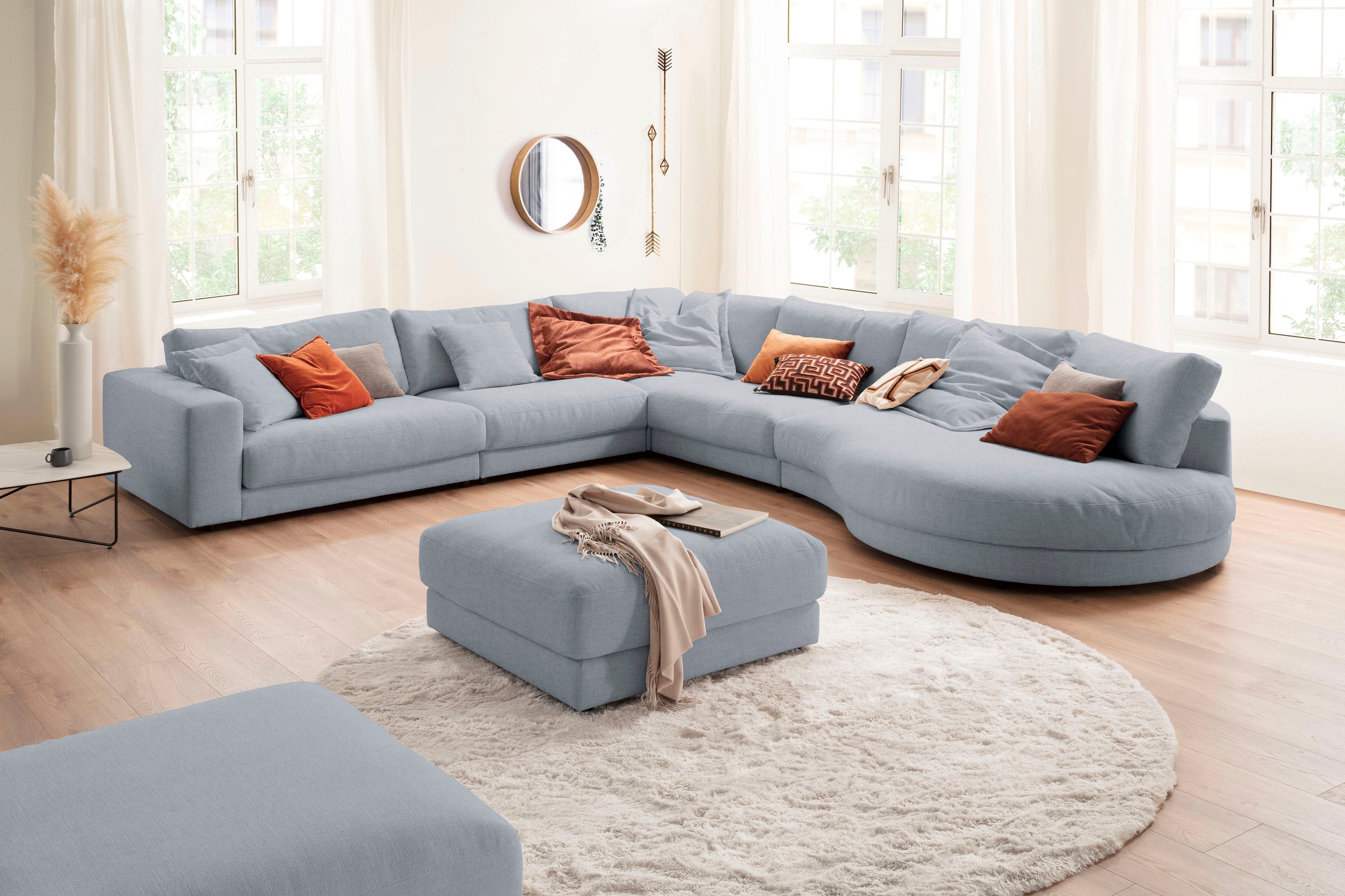 3C Candy Ecksofa »Enisa II, bequem und komfortabel, Mega Familiensofa, L-Form«, incl. 3 Flatterkissen, wahlweise mit Flecken-Schutz-Bezug Easy care