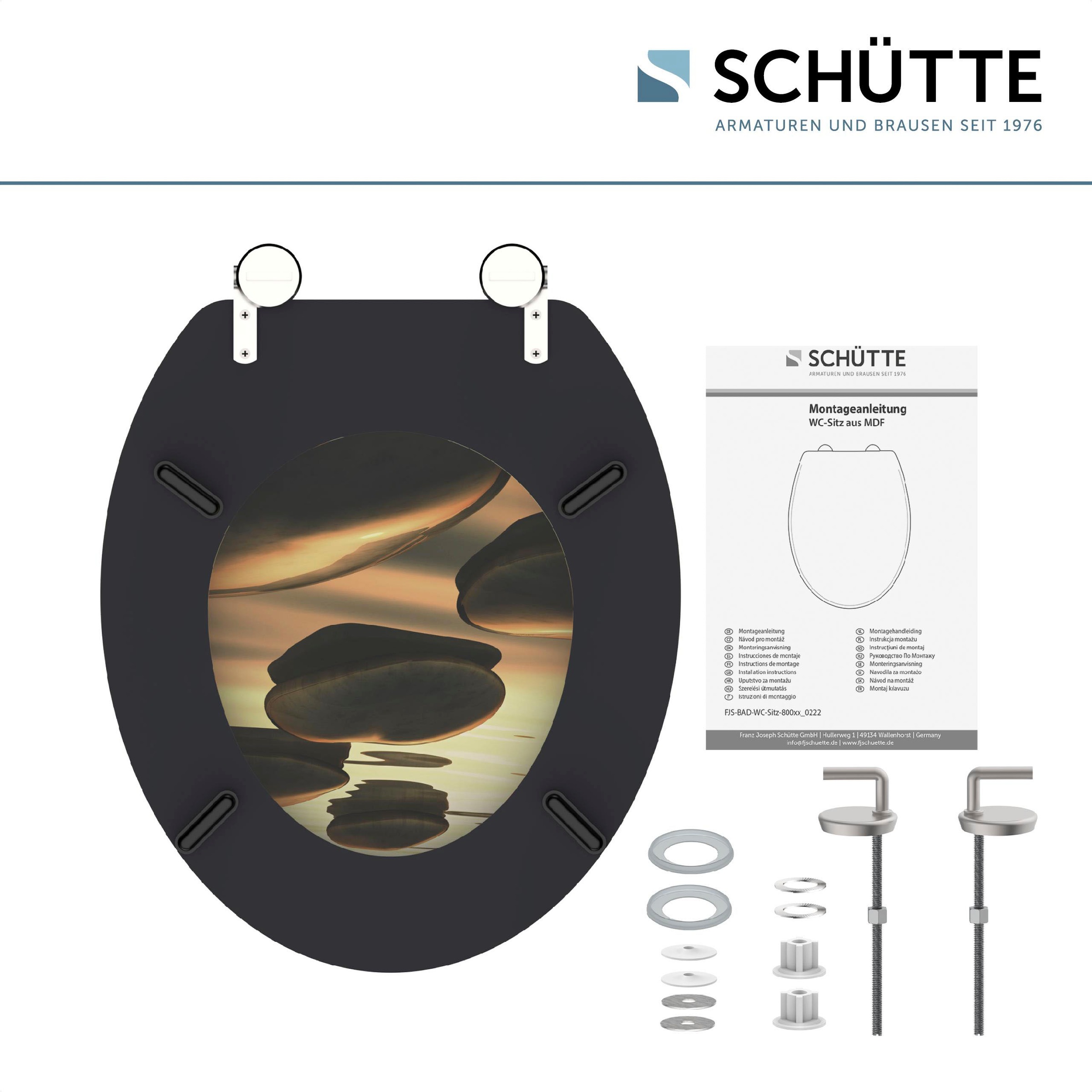 Schütte WC-Sitz »Sea Stone«, MDF-Holzkern