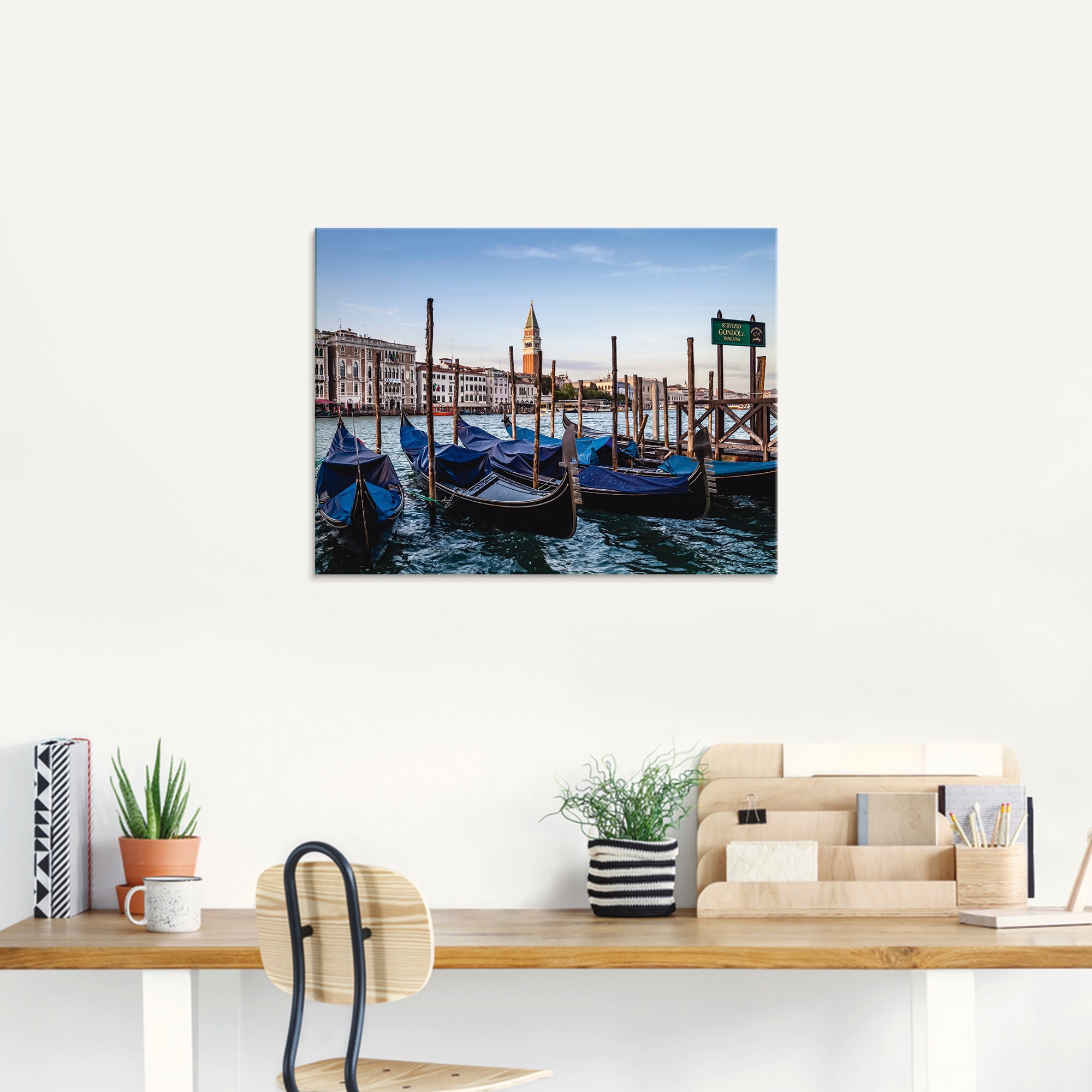 Artland Glasbild »Venedig Canal Grande mit Gondeln«, Boote & Schiffe, (1 St.), in verschiedenen Größen