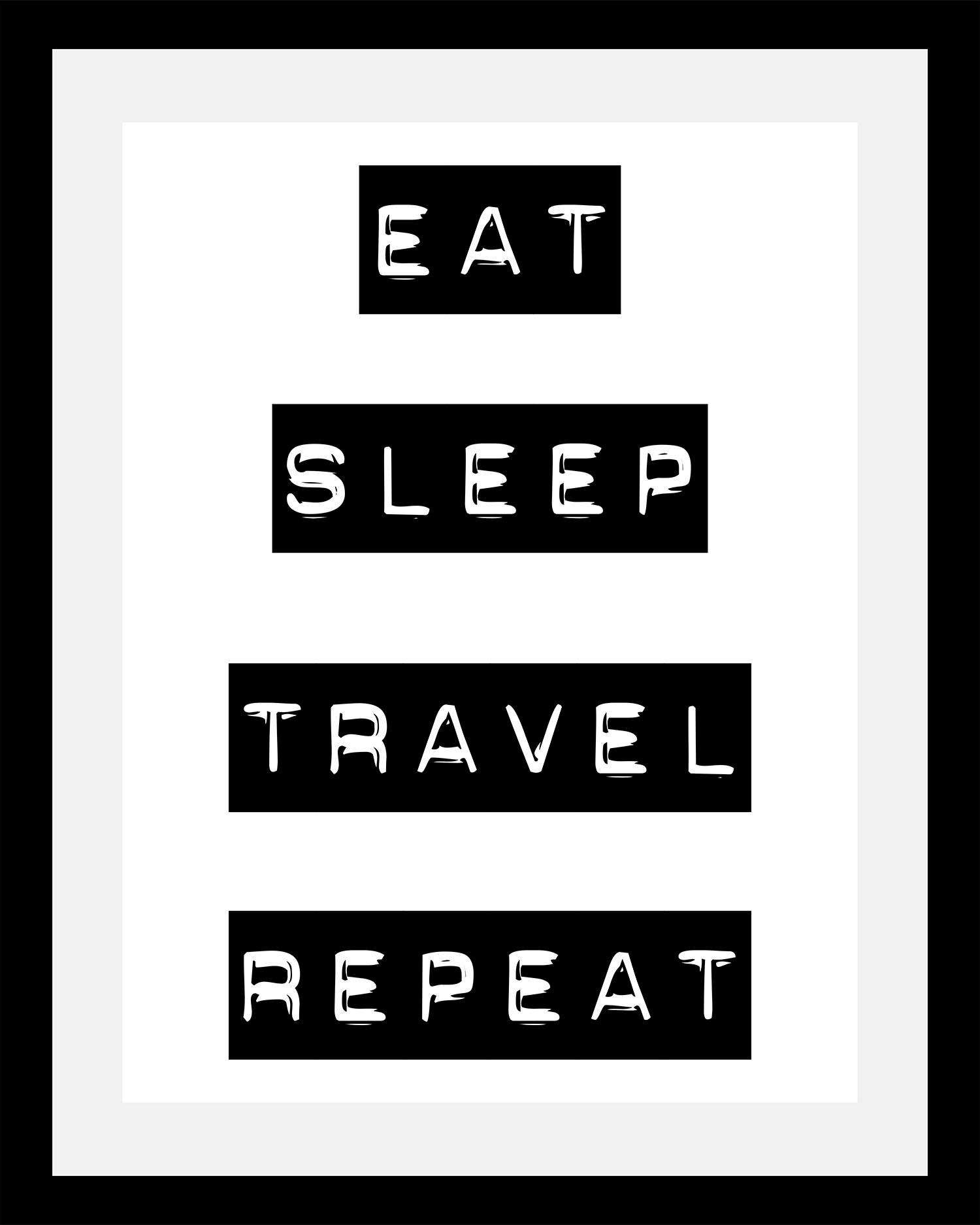 queence Bild »eat«, Sprüche & Texte-Schriftzug-Schwarz-Weiß-Motivationsbild günstig online kaufen