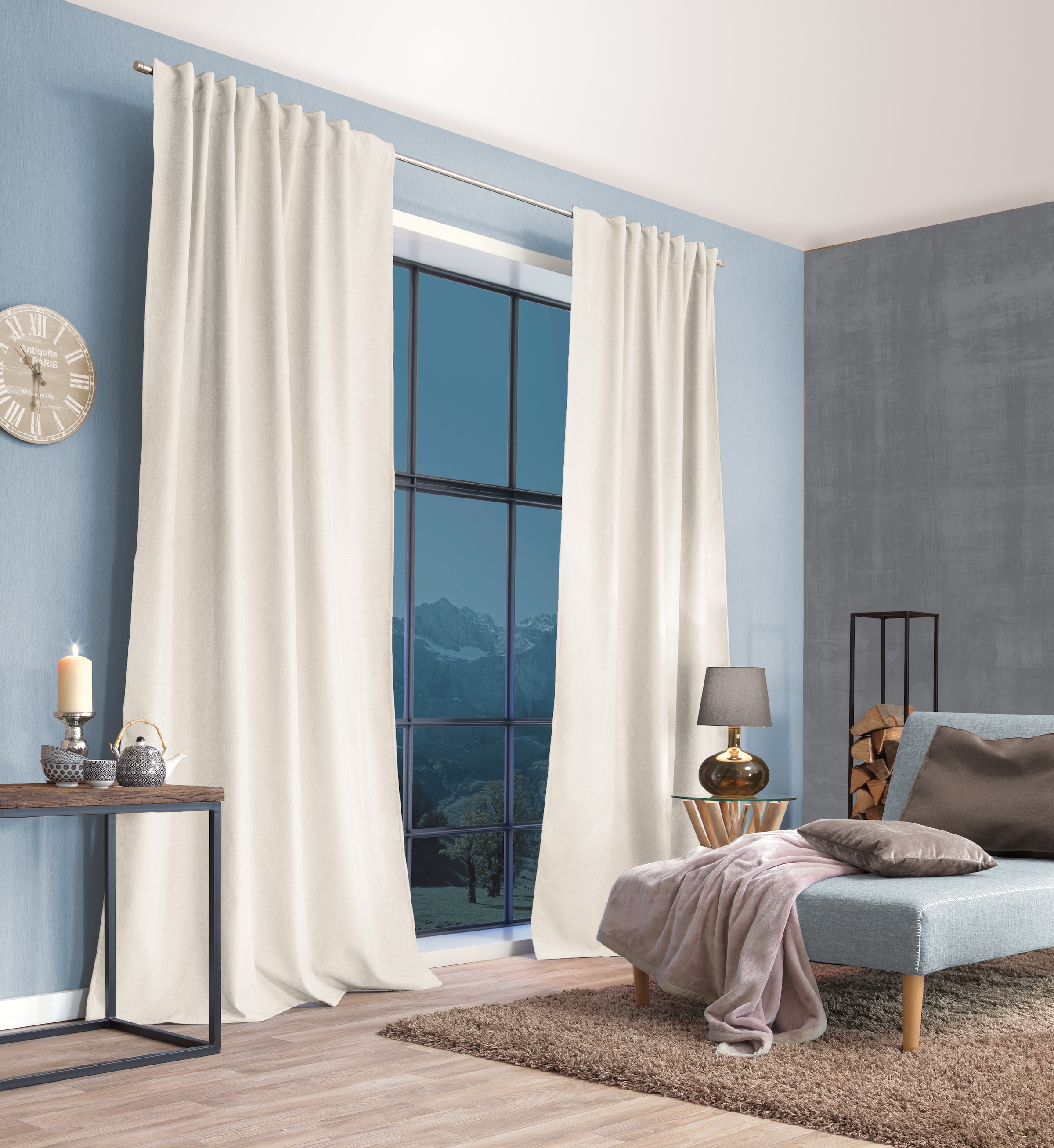 HOME WOHNIDEEN Gardine »PELLU« Multifunktionsband 1 Stk. tlg. THERMOCHENILL günstig online kaufen