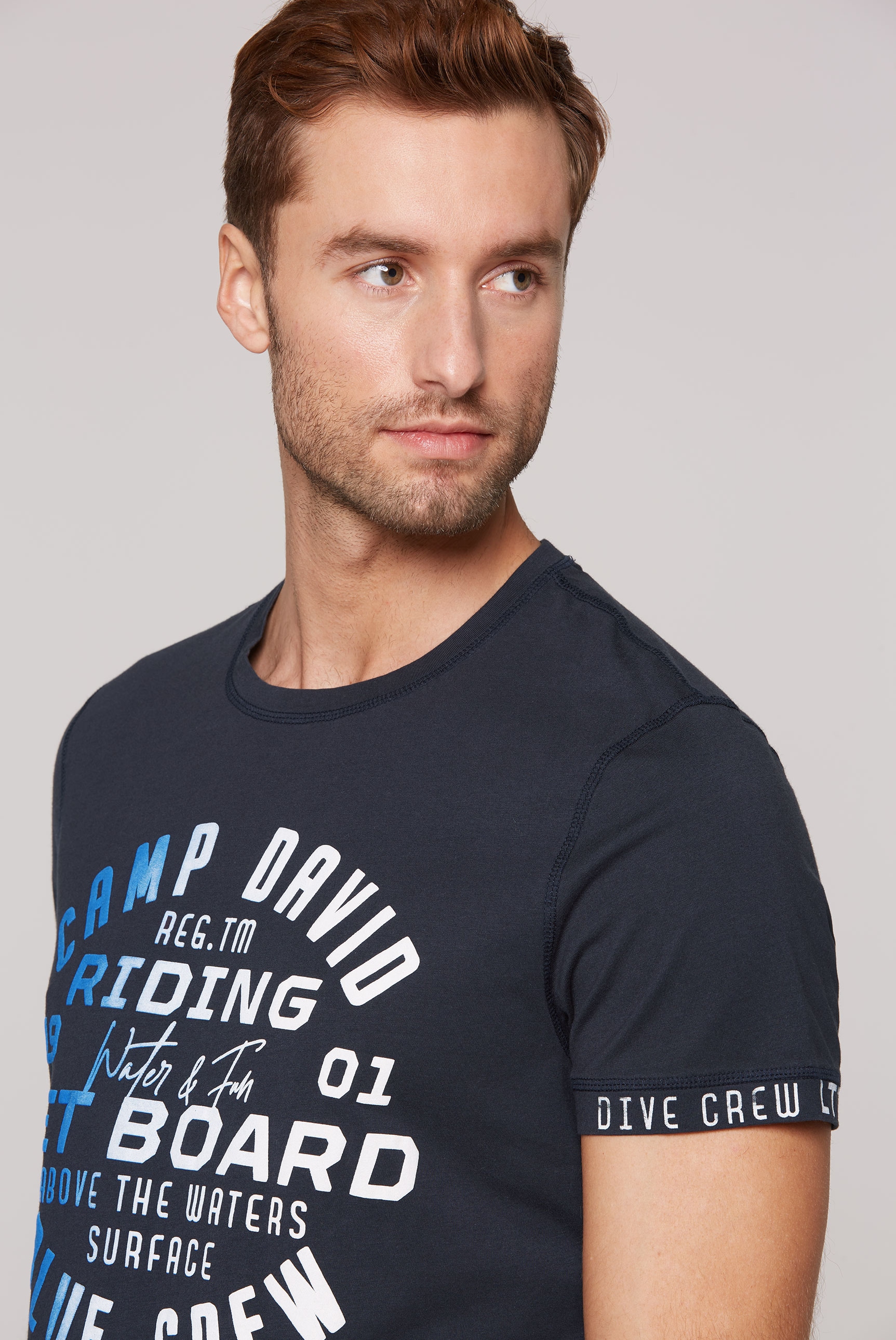 CAMP DAVID T-Shirt, mit Logo Print