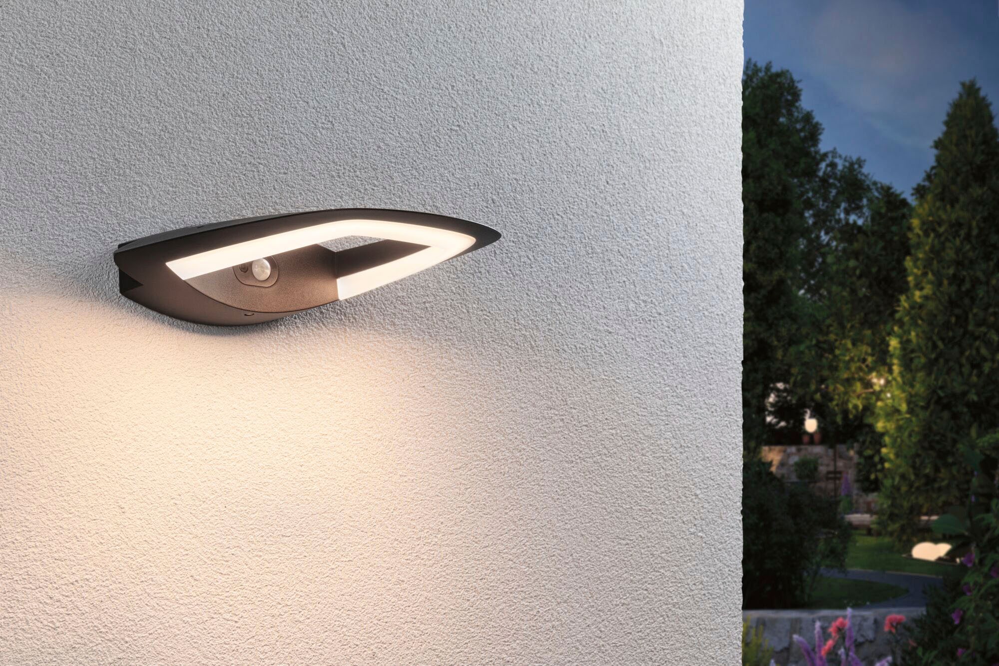 Paulmann LED Außen-Wandleuchte »Outdoor 230V Akena PIR anthrazit«, 1 flammig, PIR-Sensor, Bewegungsmelder