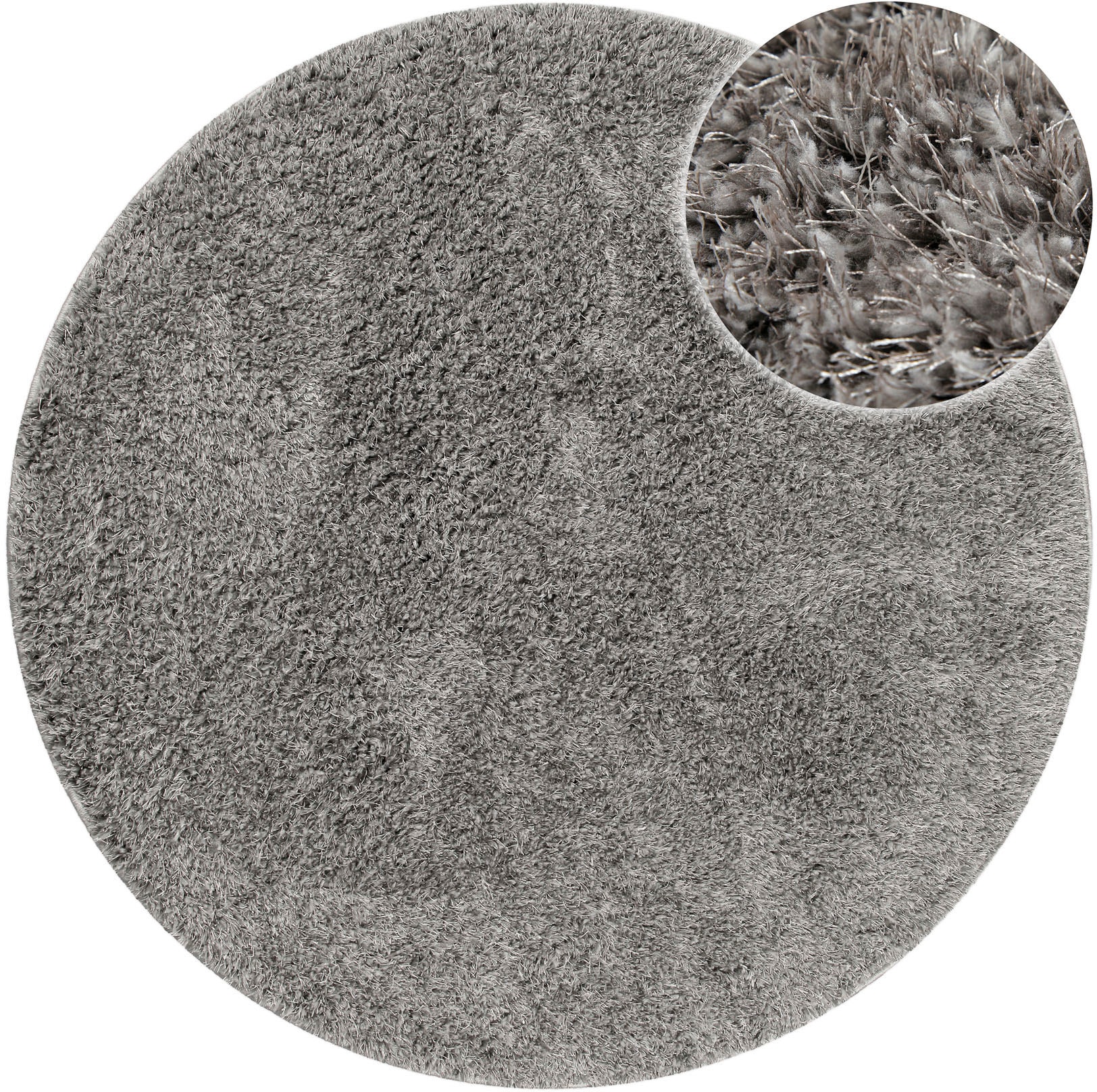 OTTO home Hochflor-Teppich »Nickolas«, rund, 30 mm Höhe, Langflor, Shaggy, günstig online kaufen