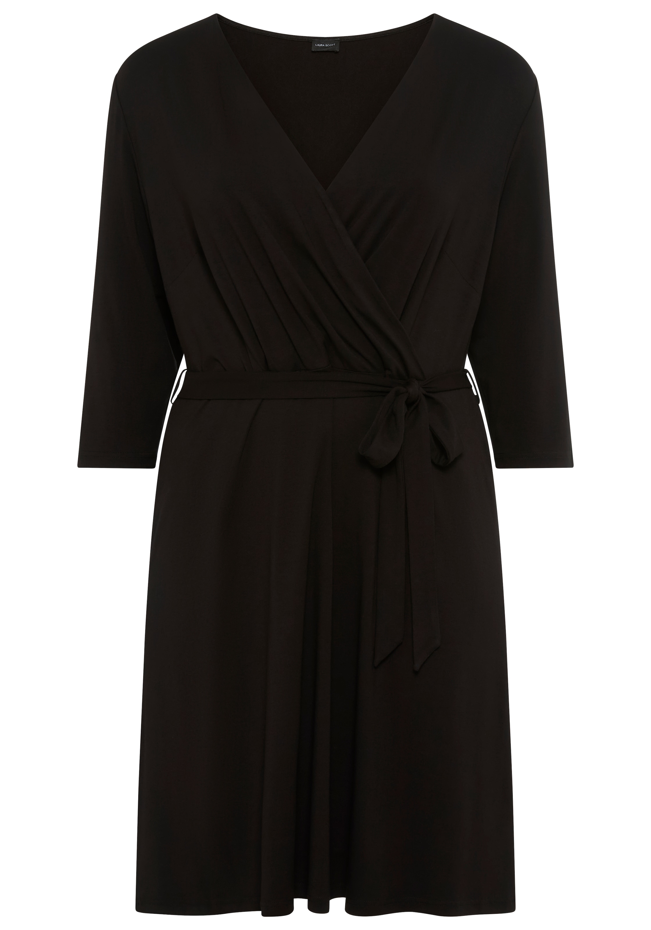 Laura Scott CURVE Jerseykleid mit femininer Wickeloptik und tiefem V-Ausschnitt - GROSSE GRÖSSE