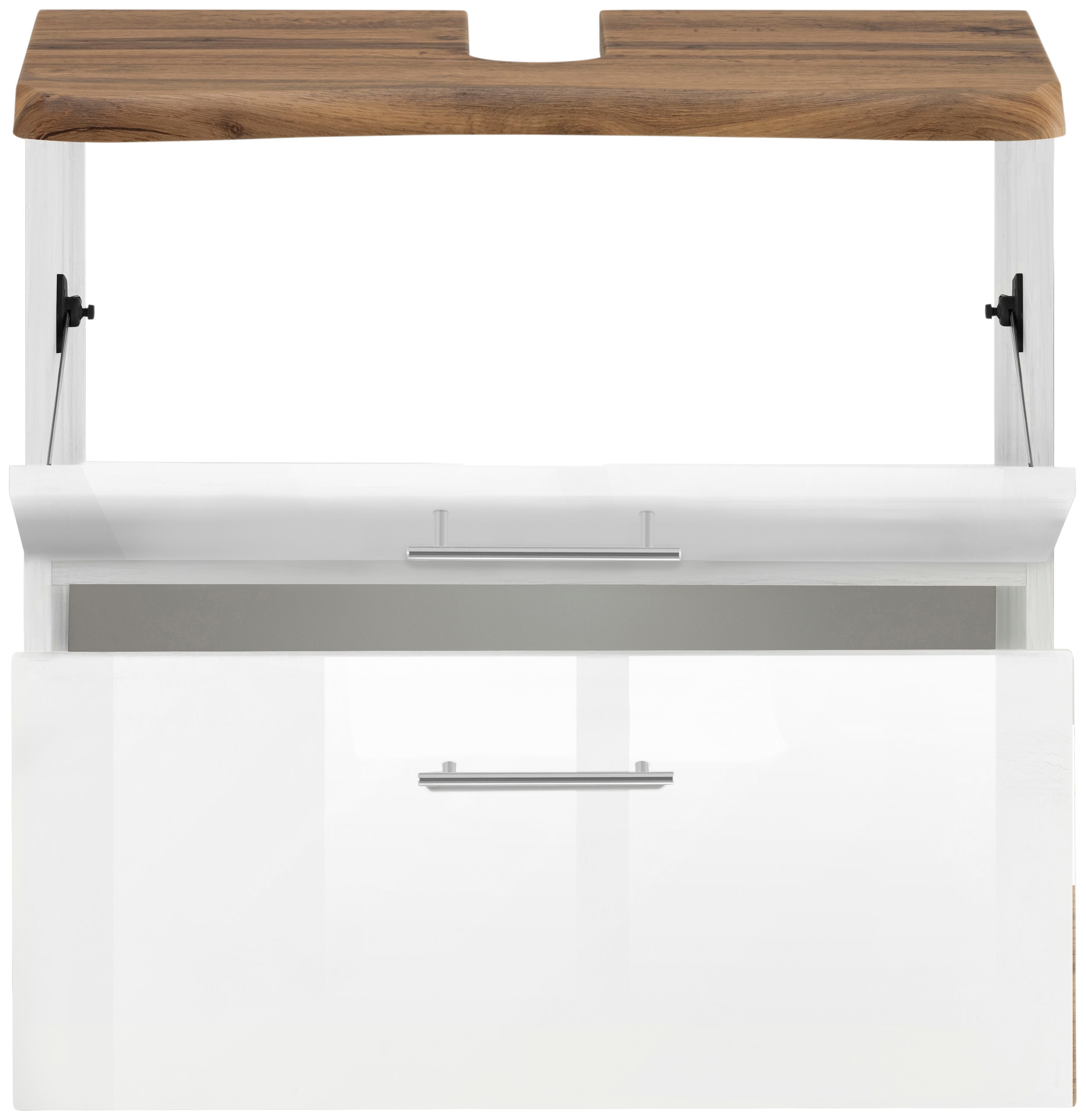 welltime Waschbeckenunterschrank »Trento, verschiedene Ausführungen und Farben«, Badmöbel, Breite 60 cm, Beckenunterschrank auf Füßen, Made in Germany