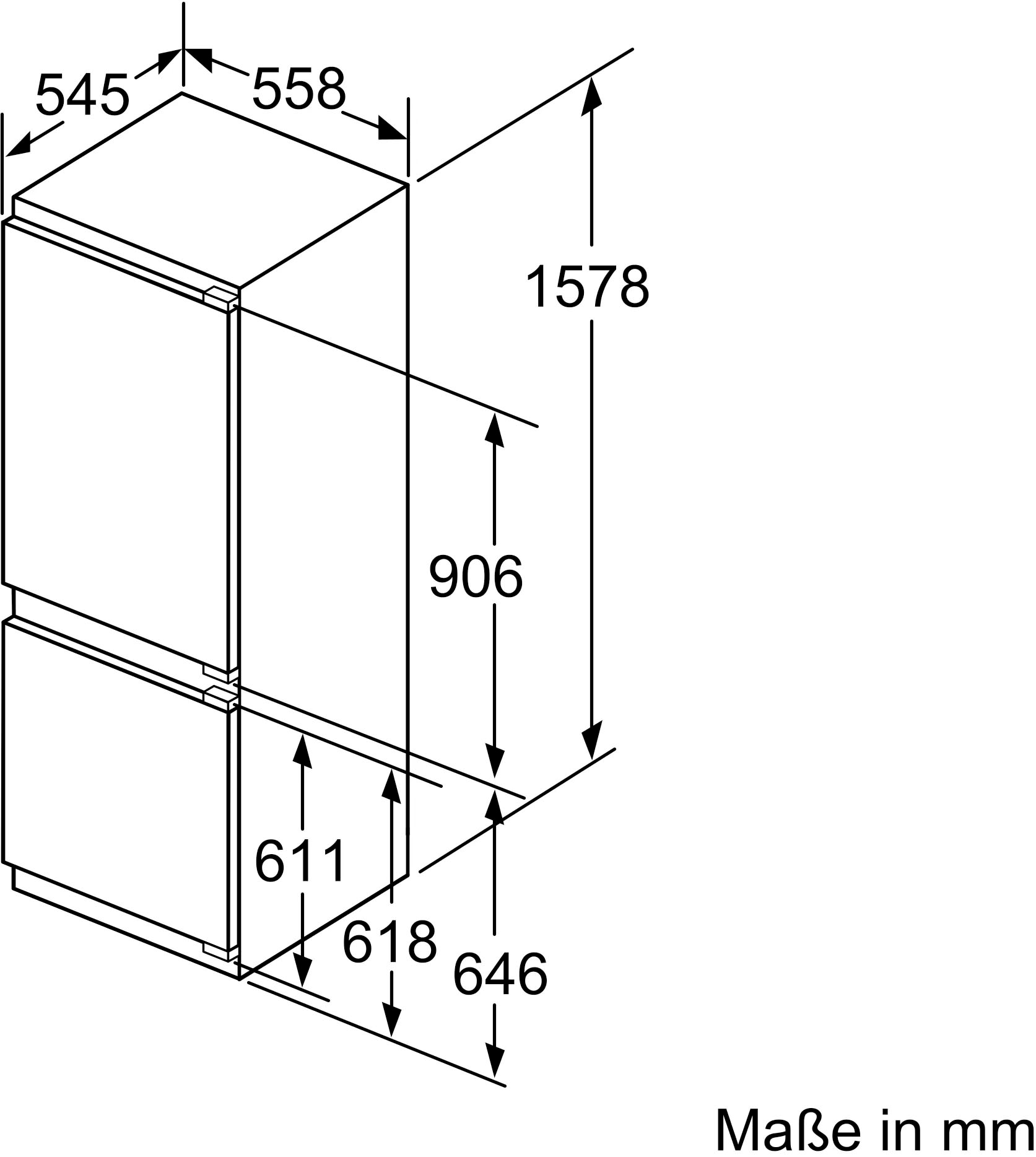 auf Einbaukühlgefrierkombination, kaufen breit 55,8 Raten SIEMENS iQ500, cm hoch, 157,8 KI77SADE0, cm