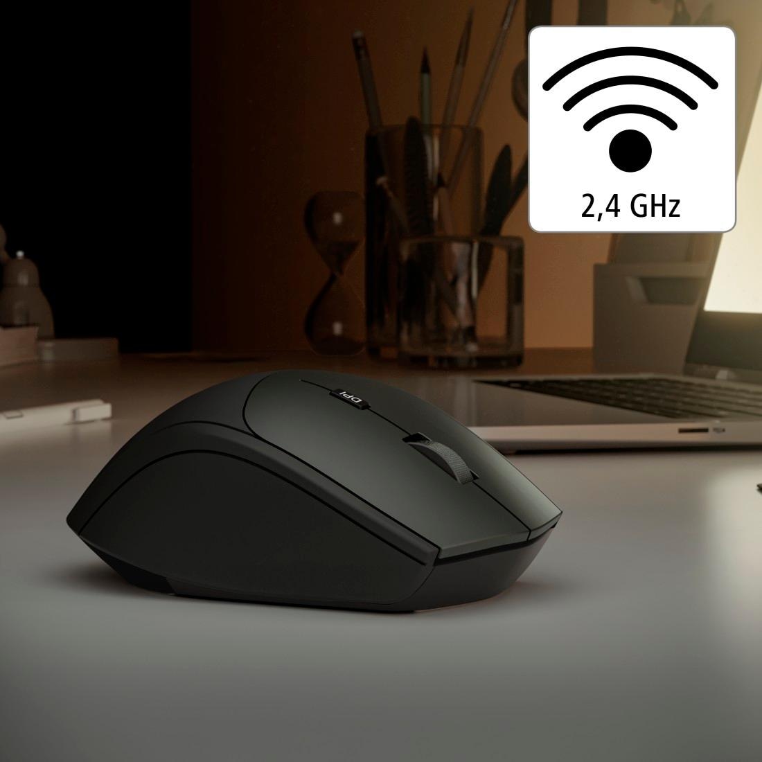 Hama Maus »Optische 6-Tasten-Funkmaus "MW-600", Dual-Modus Mit USB-C/USB-A«