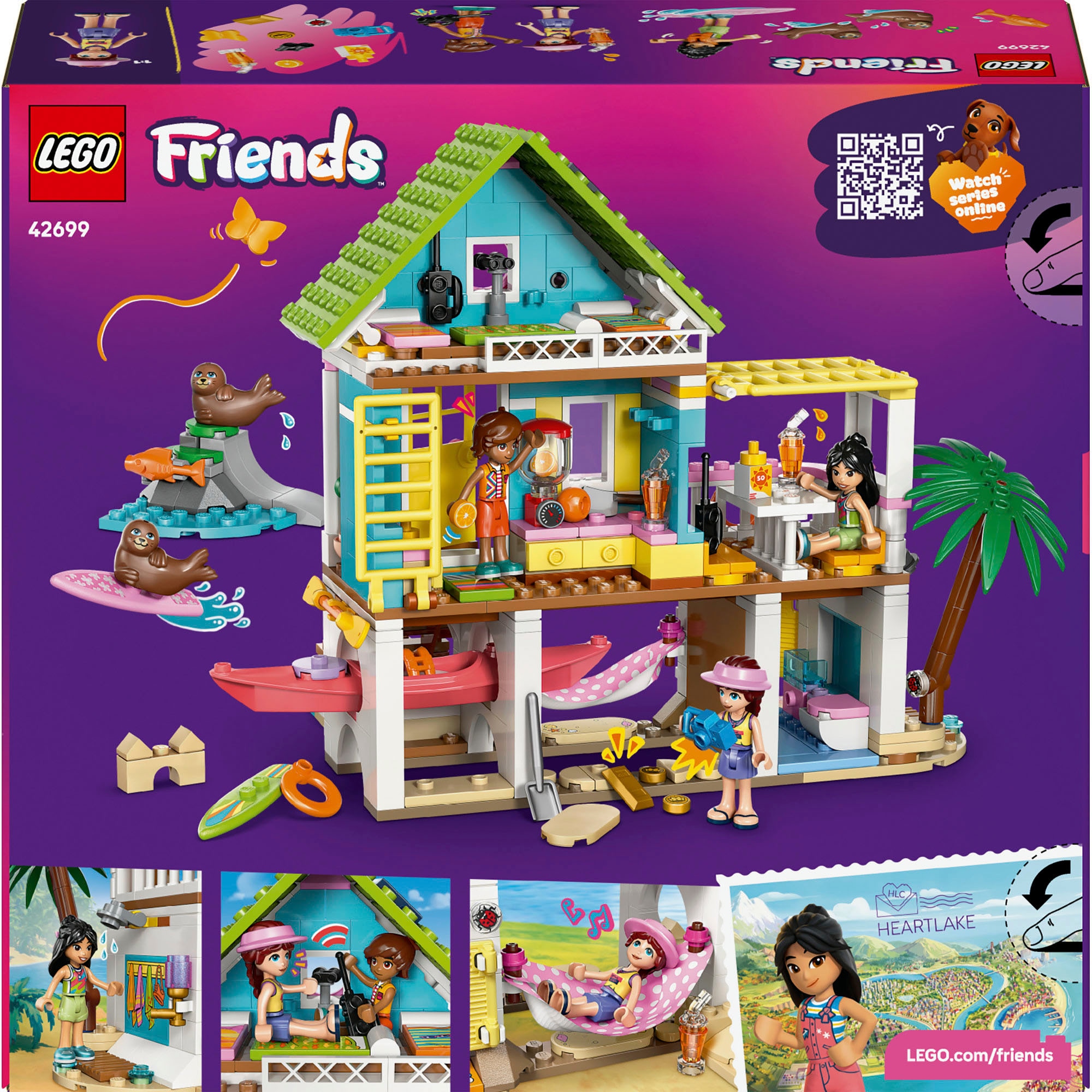 LEGO® Konstruktionsspielsteine »Strandhaus mit Robben (42699), LEGO Friends« Made in Europe