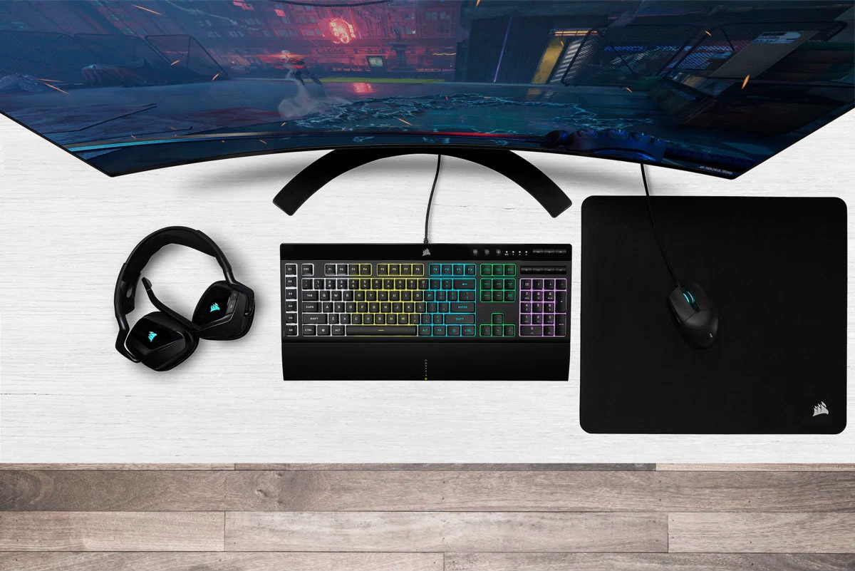 Corsair Gaming-Tastatur »K55 RGB PRO«, (Ziffernblock-USB-Anschluss-Fn-Tasten)